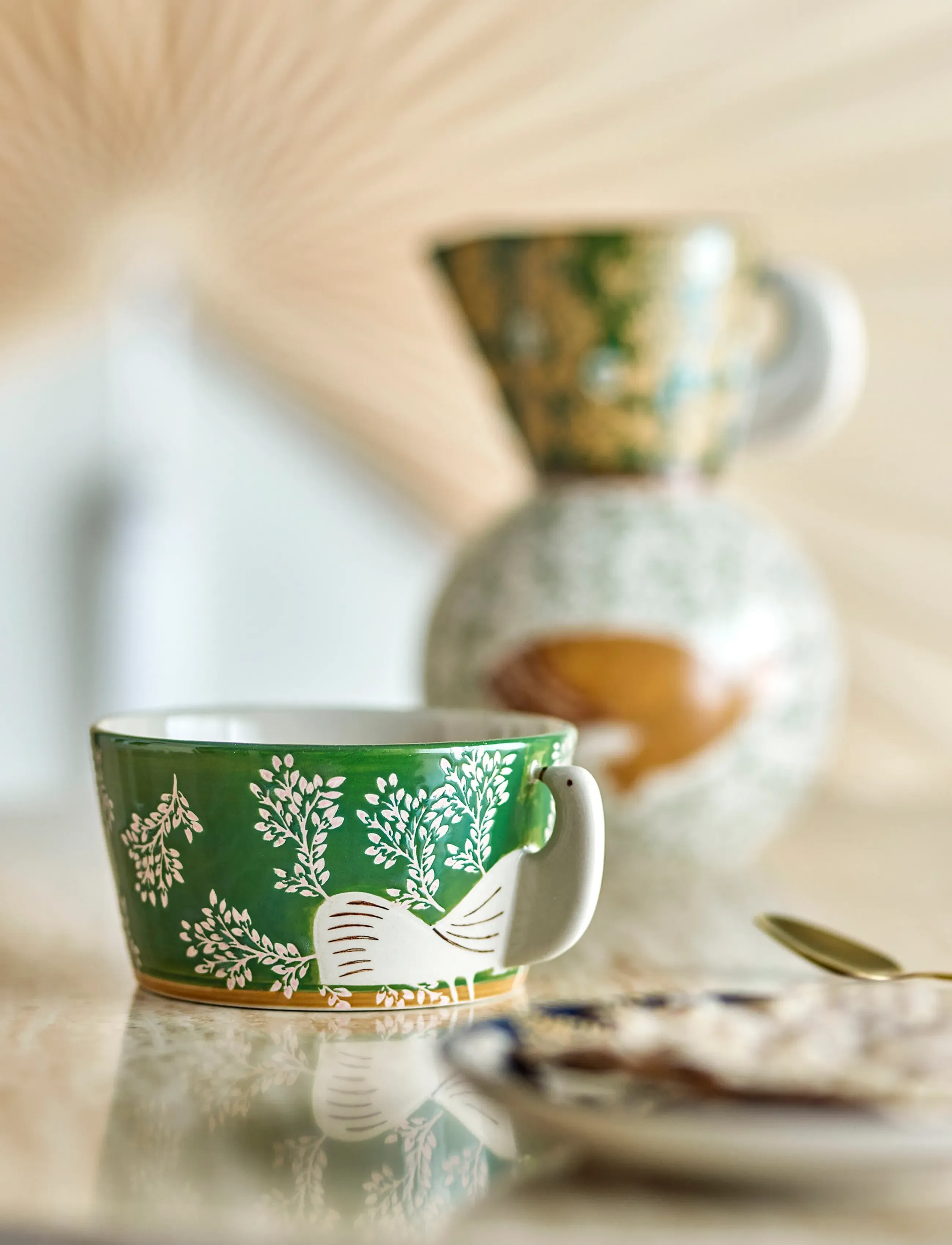 Bloomingville Hezha Bowl, Ø 13 cm, Green, Skåle > Morgenmadsskåle, Unisex