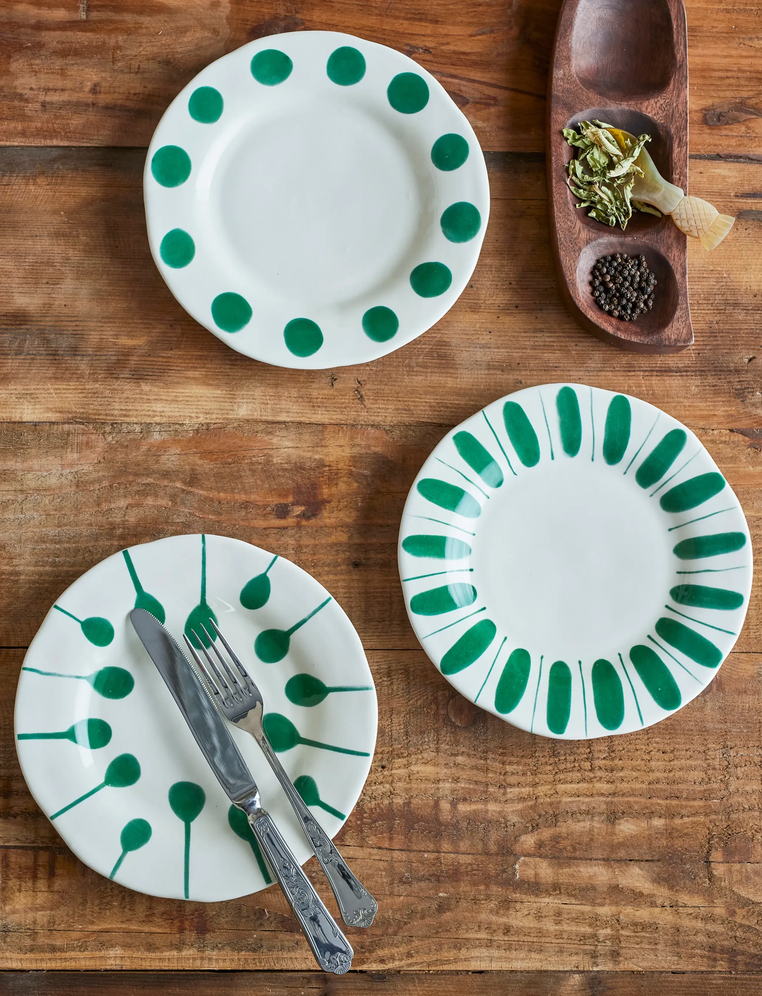 Bloomingville - Linora Plate - small plates - green - 4