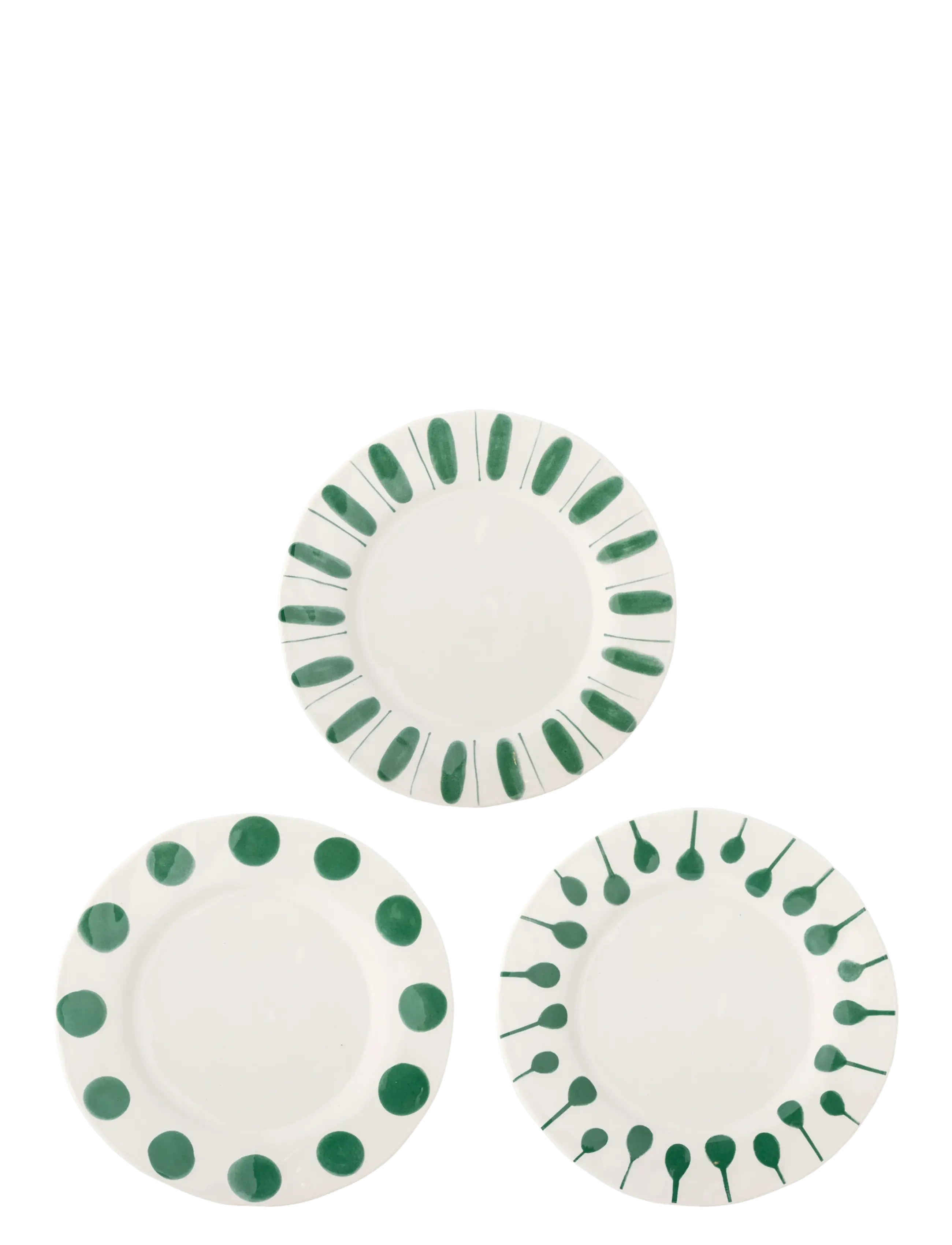 Bloomingville Linora Plate, Dinner Plade, Grøn, Str: Ø 28 CM