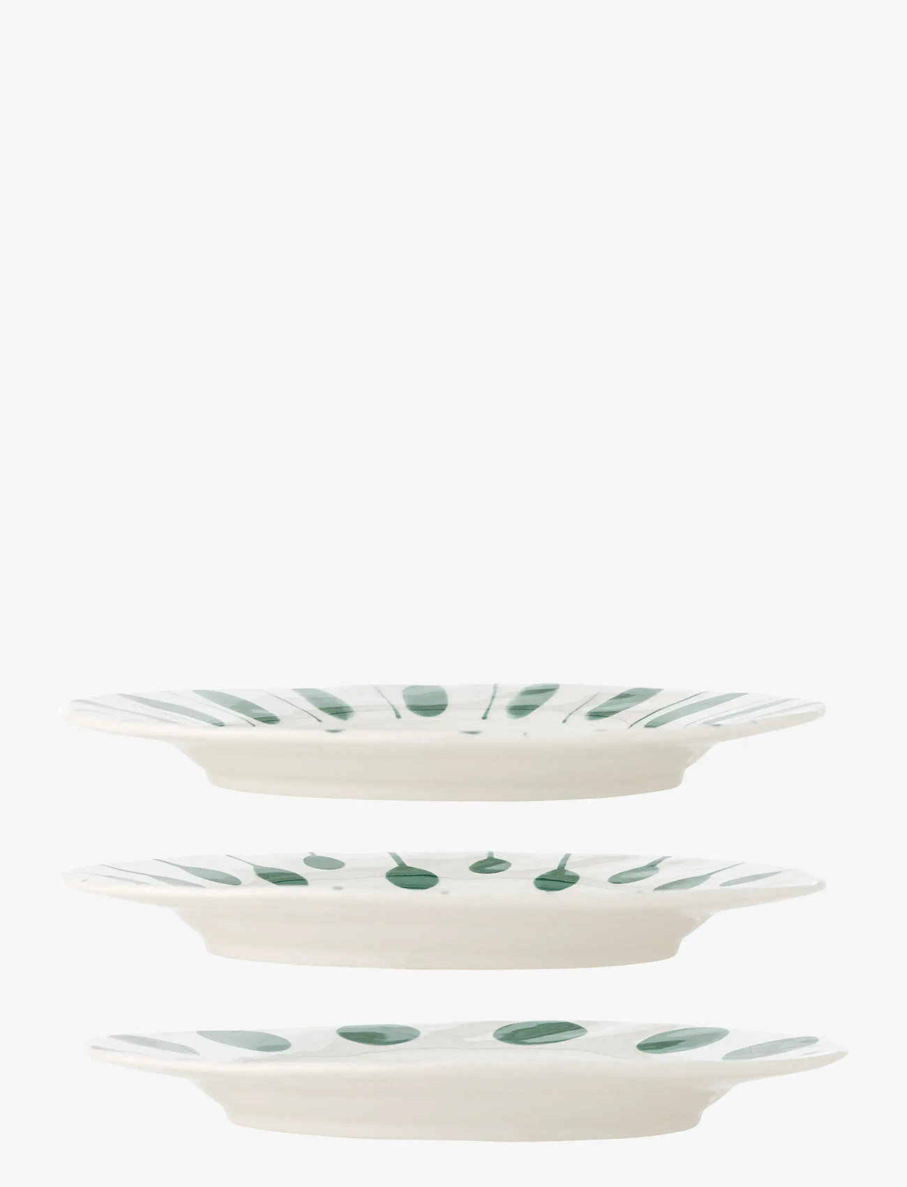 Bloomingville - Linora Plate - mattallrikar - green - 2