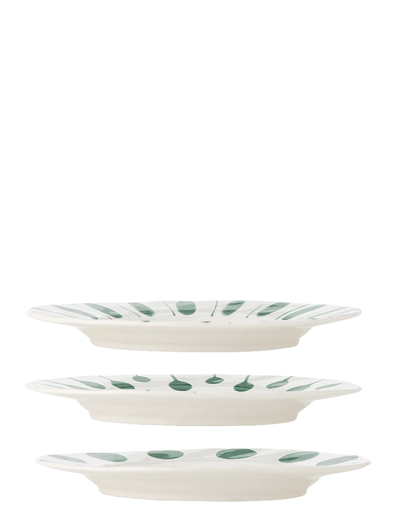 Bloomingville - Linora Plate - mattallrikar - green - 2