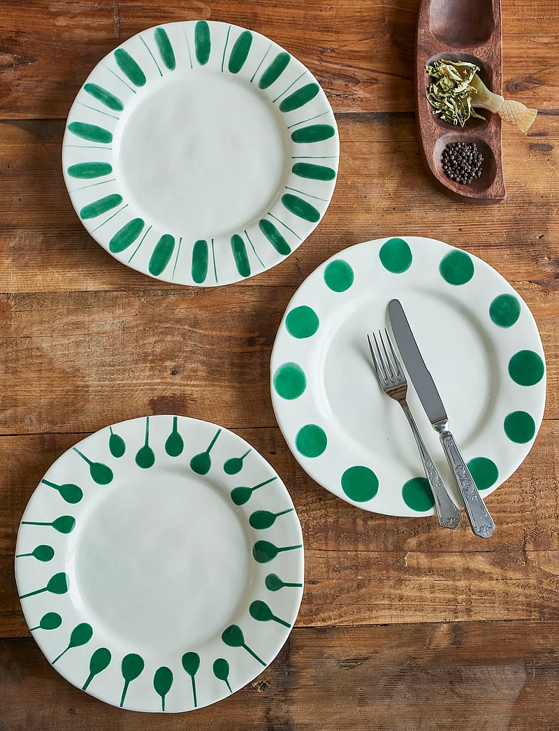 Bloomingville - Linora Plate - mattallrikar - green - 4