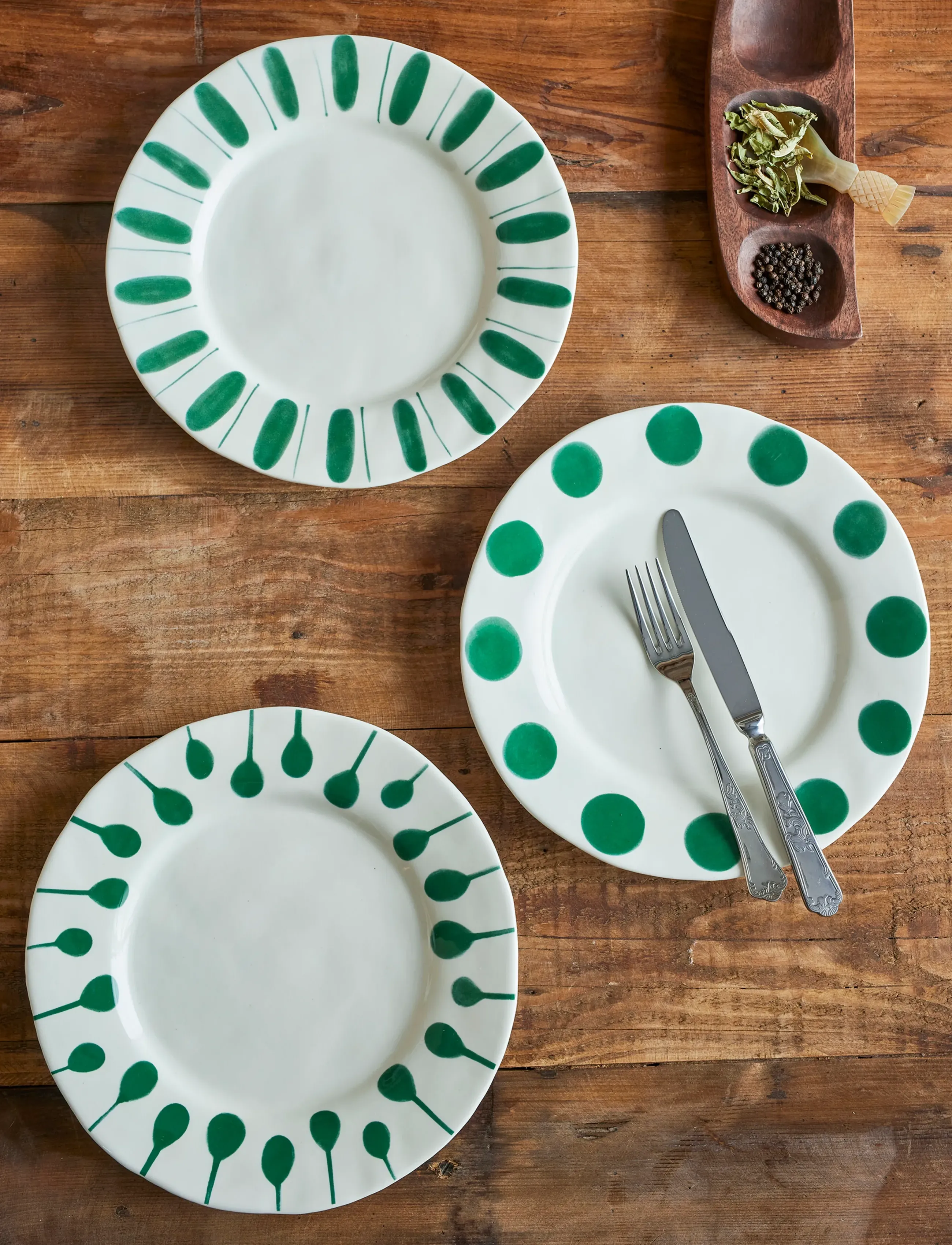 Bloomingville - Linora Plate - asietter - green - 4