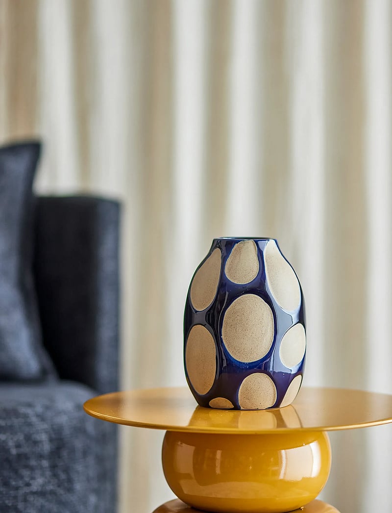 Bloomingville - Bashir Vase - vasen - blue - 0