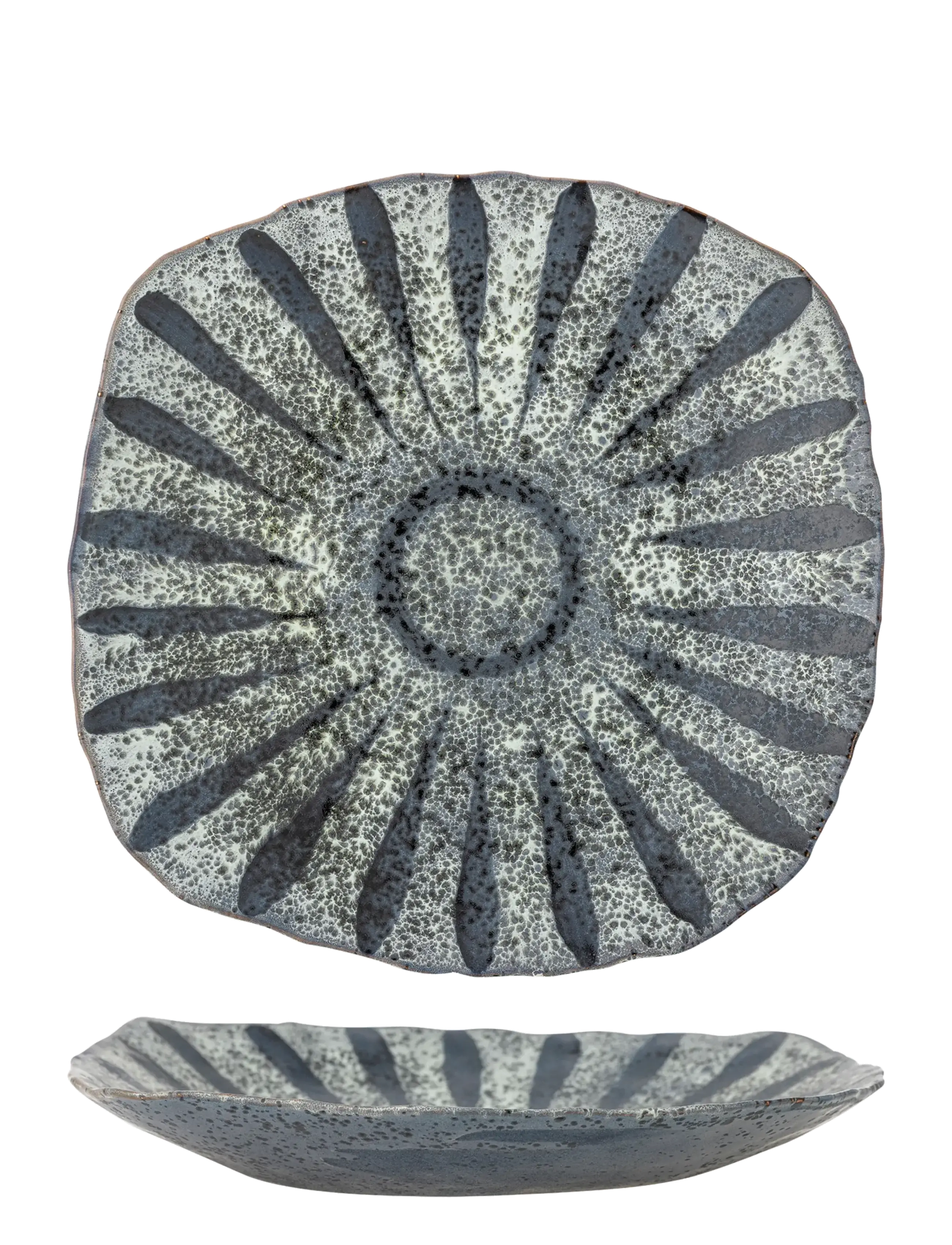 Bloomingville Ramie Serving Plate - Serveringsfade - GREY / grey