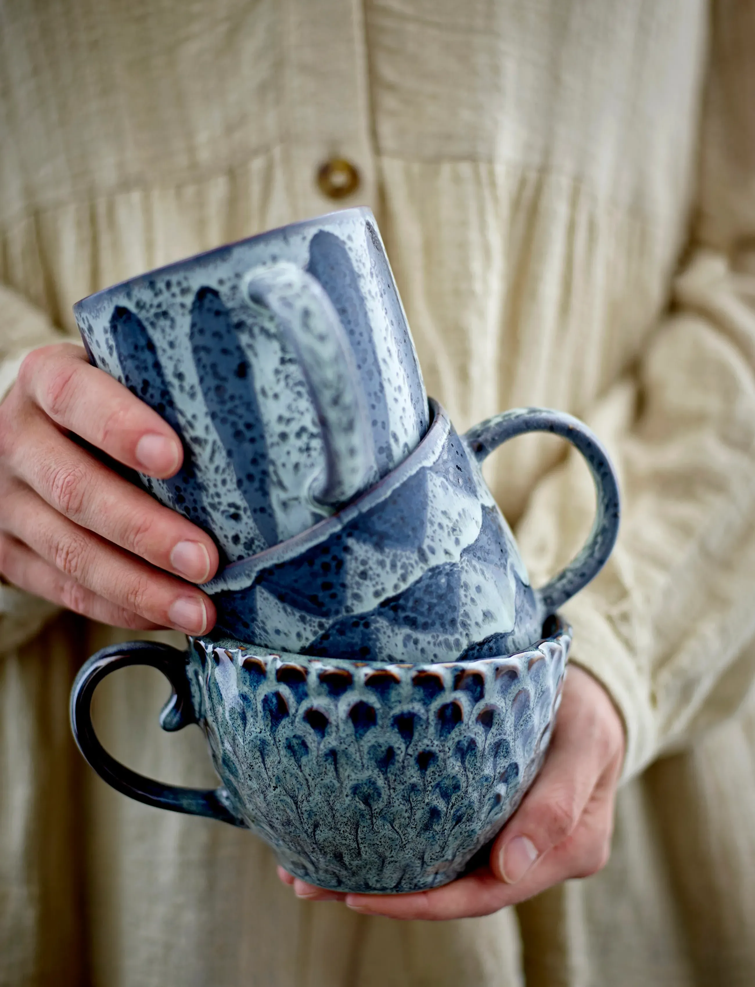 Bloomingville Ramie Mug, 350 ml, Cups & Mugs, Grau - Coffee Cups, Homeware