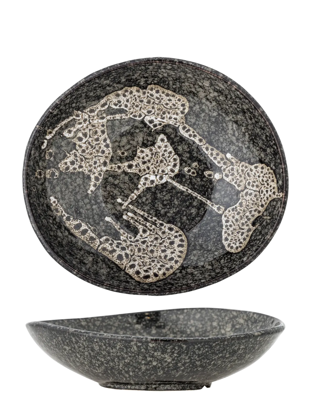Bloomingville Sway Bowl, Serving Skål, Grå, Str: Ø 24 CM