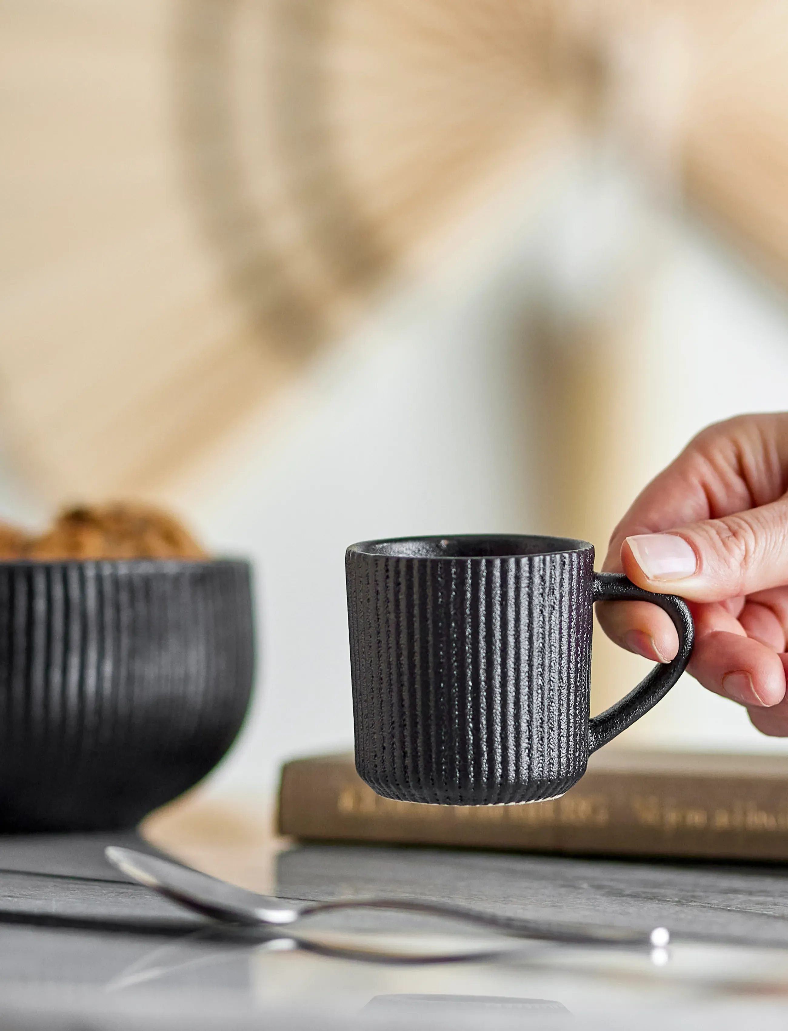 Bloomingville Neri Espresso Cup, 75 ml, Black, Kopper Og Krus > Espressokopper, Unisex