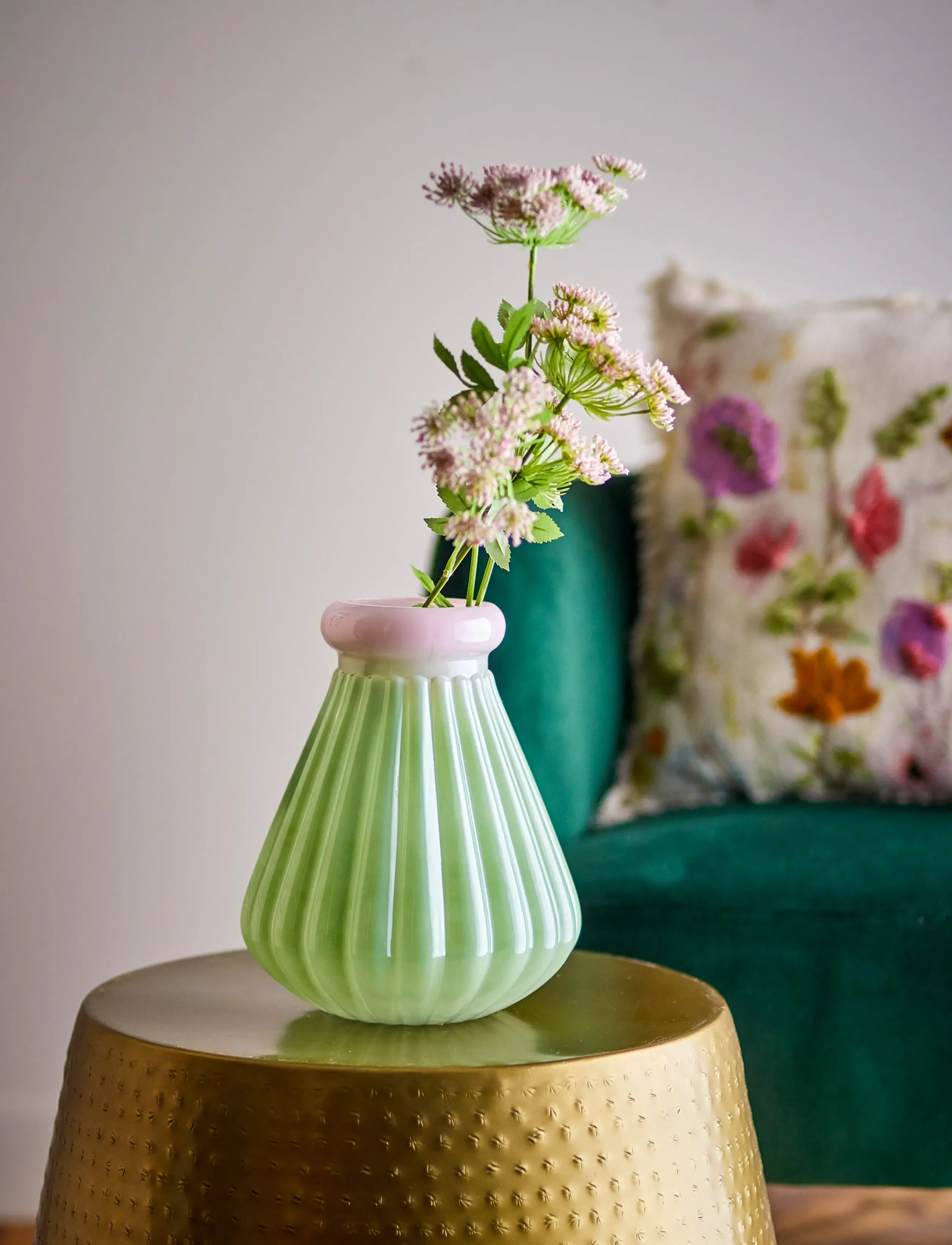 Bloomingville Judith Vase, H24.5 cm, Green, Vases > Other Vases, Unisex