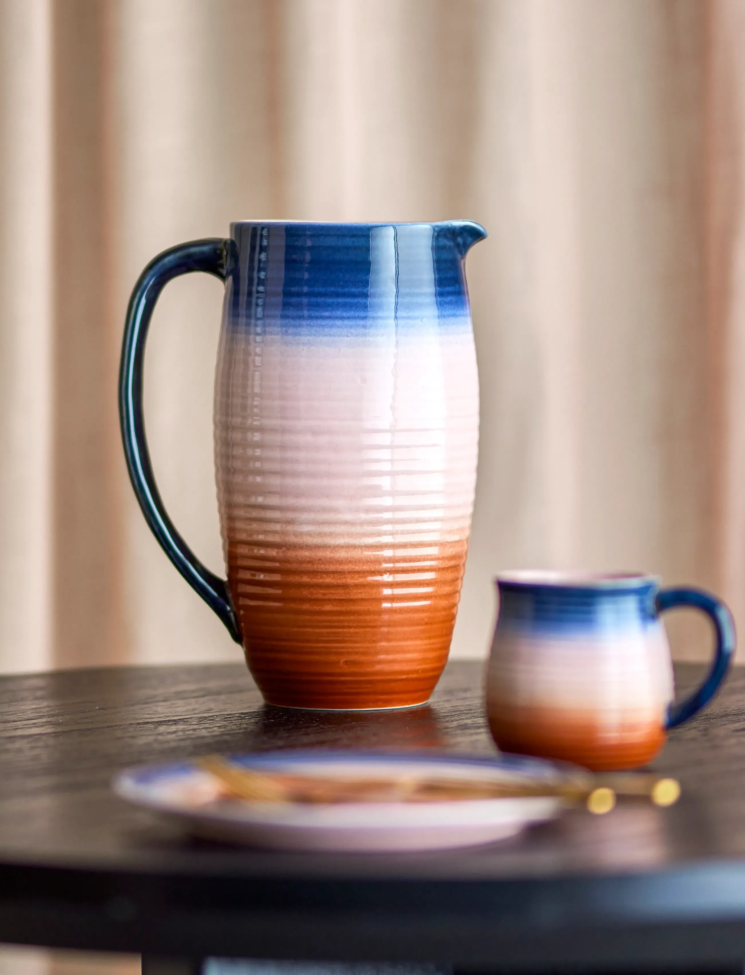 Bloomingville Tatum Jug, 2100 ml, Jugs & Carafes, Mehrfarbig/gemustert - Water Carafes Jugs, Homeware
