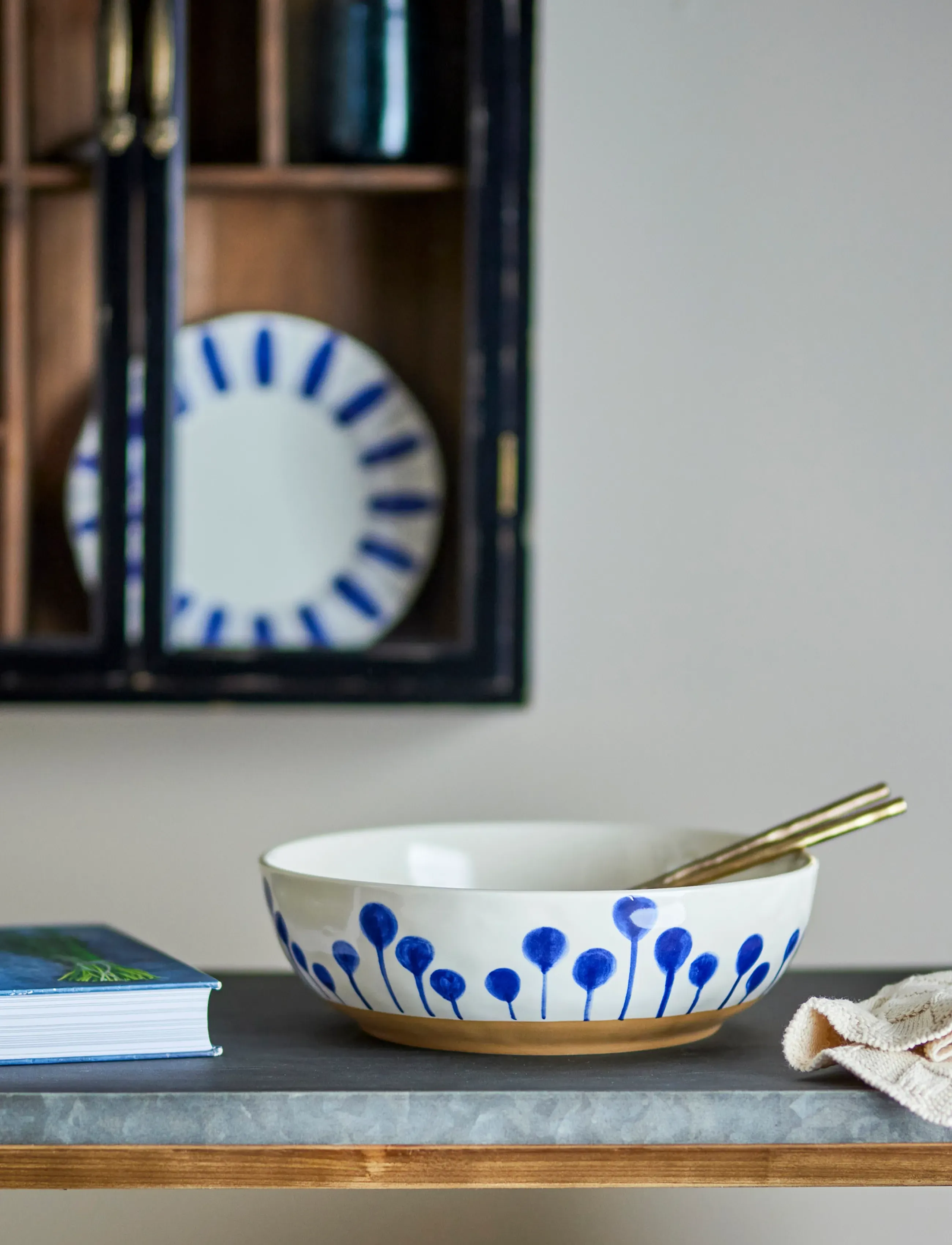 Bloomingville Linora Bowl, Ø 28 cm, Bowls & Serving Dishes, Marineblau - Bowls, Homeware
