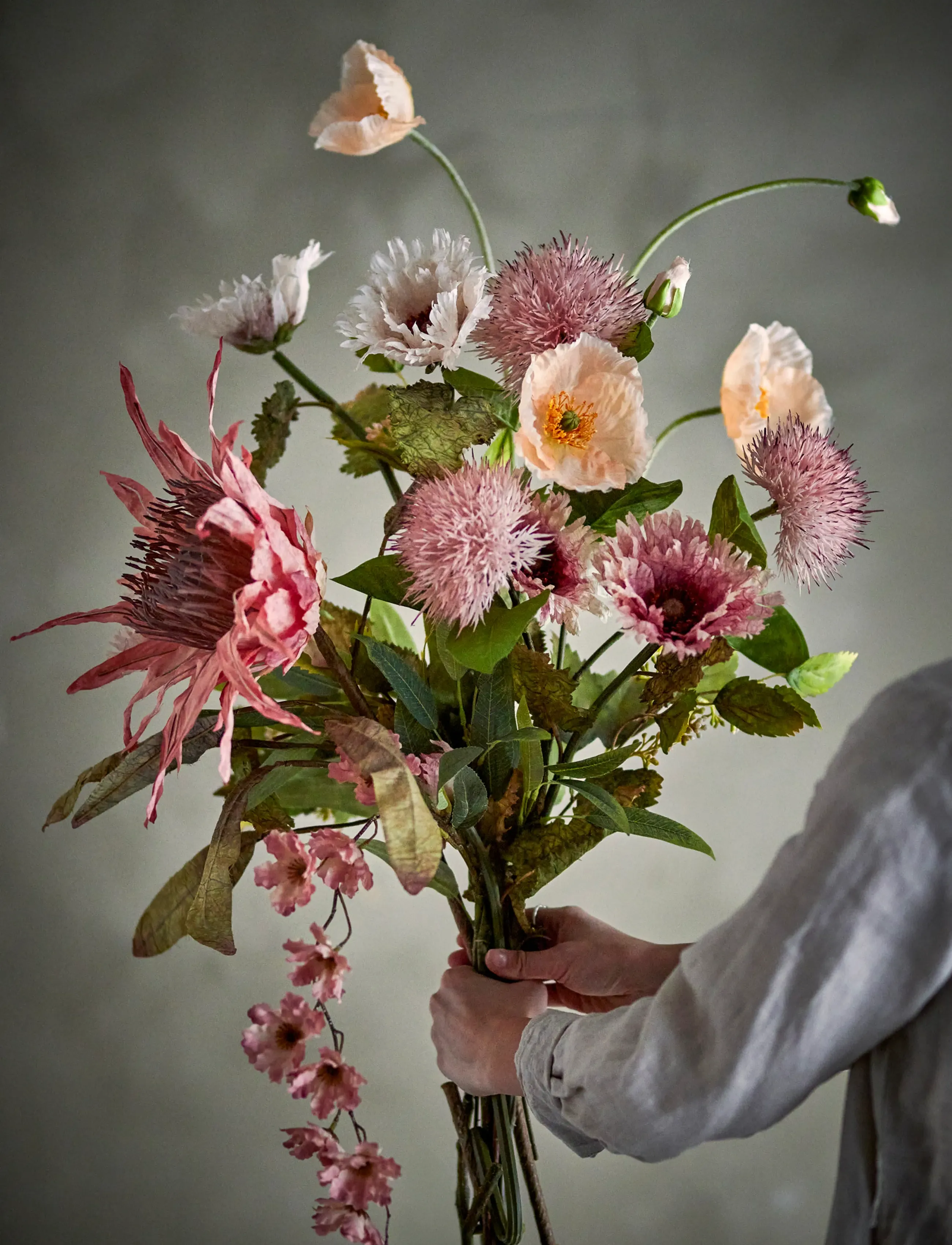Bloomingville Dust Bouquet, H109 cm, Decoration, Rosa - Dried & Fake Flowers, Homeware