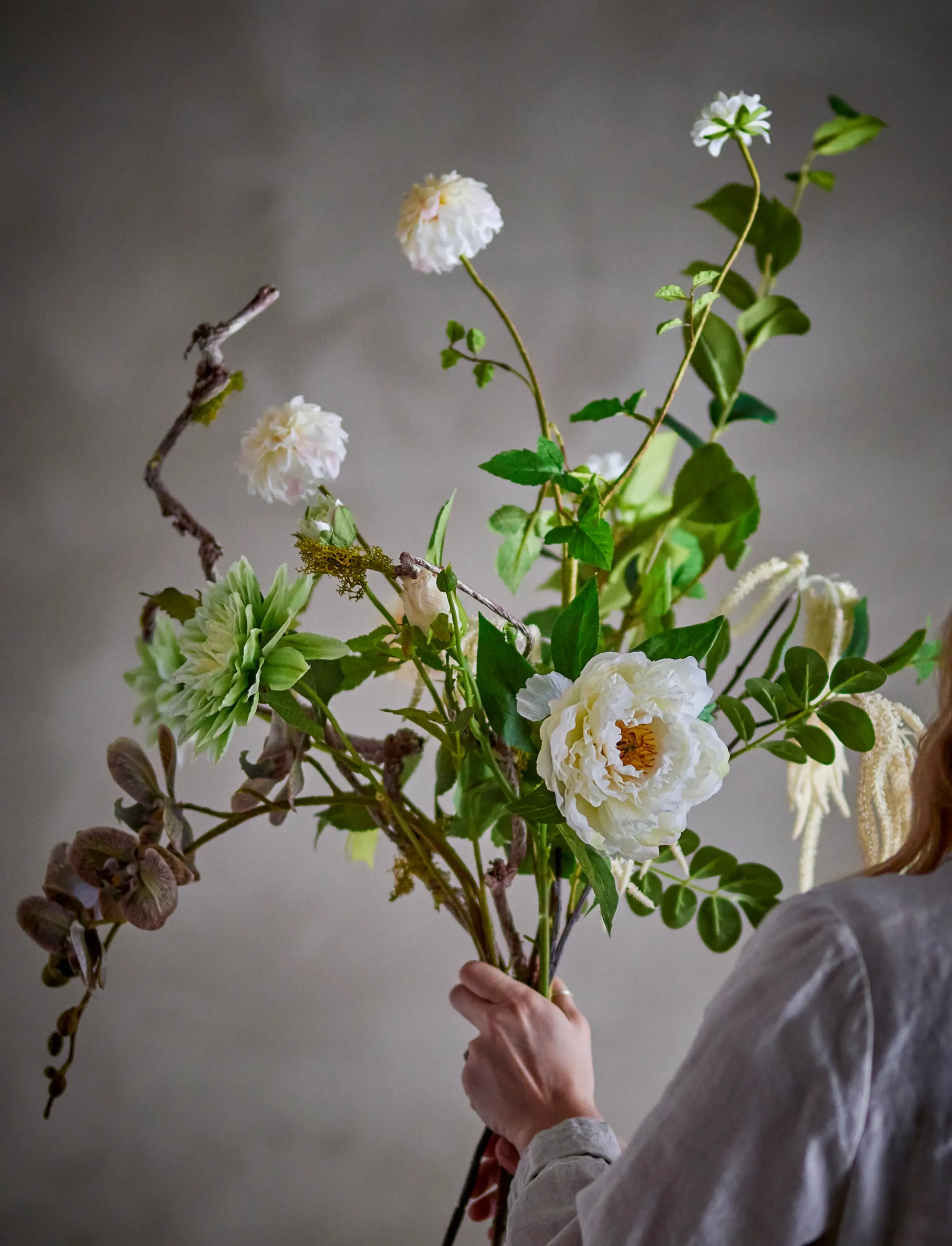 Bloomingville Rise Bouquet, H109 cm, White, Decoration > Dried & Fake Flowers, Unisex