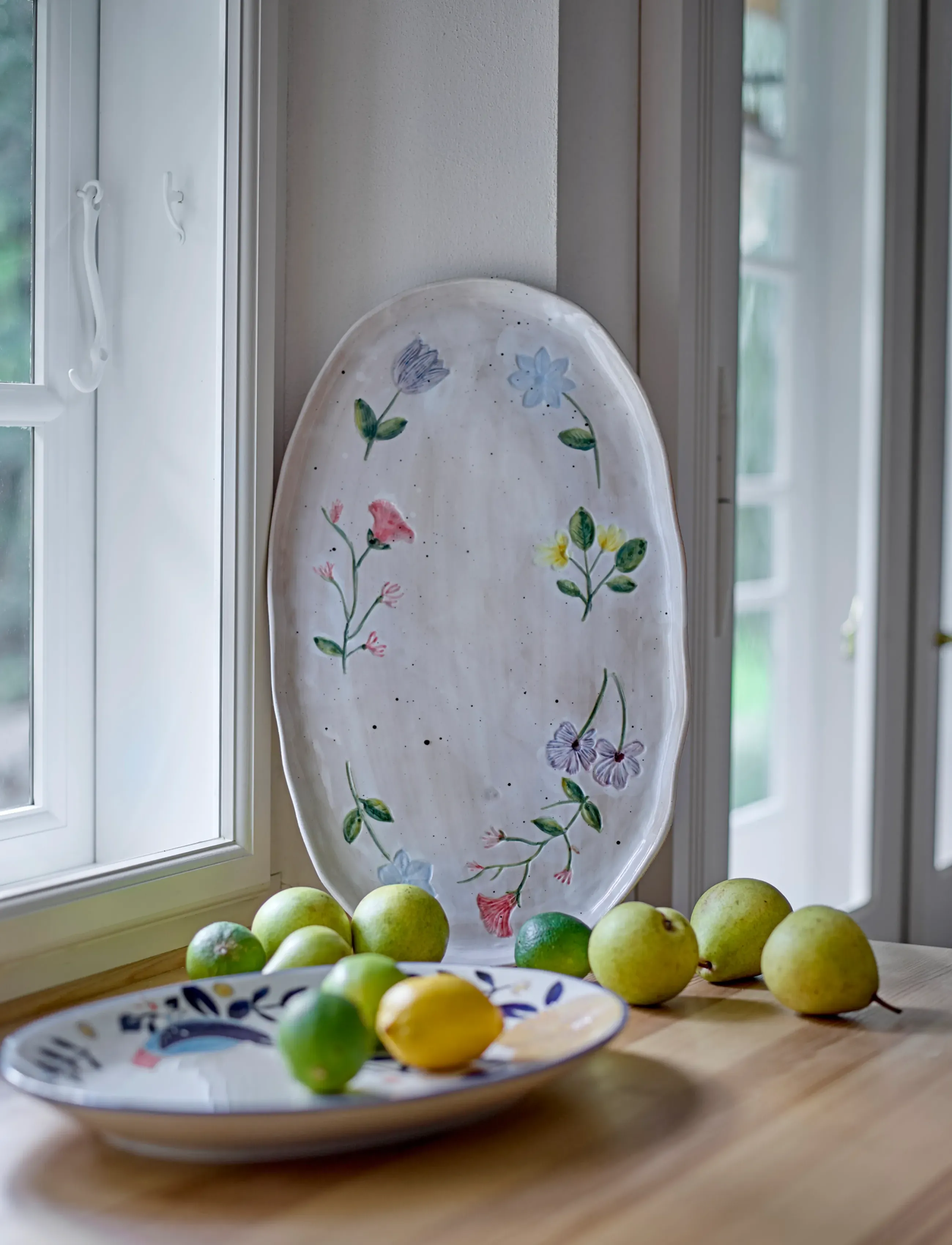 Bloomingville Camilla Serving Plate, 42.5X1.5X25 cm, Beige, Serveringsfade > Serveringsfade, Unisex