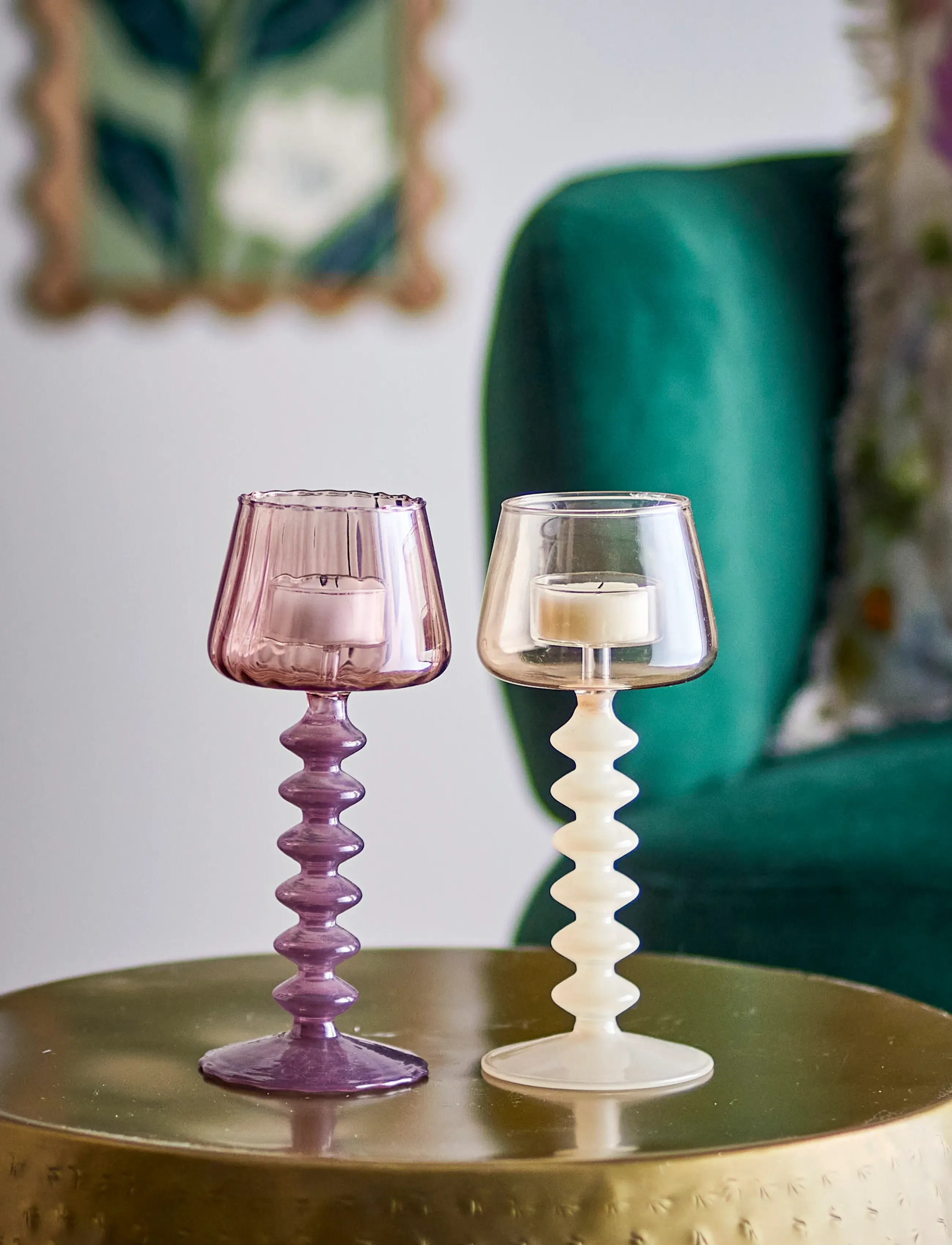 Bloomingville Daze Votive, H20.5 cm, Candlesticks & Lanterns, Rosa - Tealight Holders, Homeware