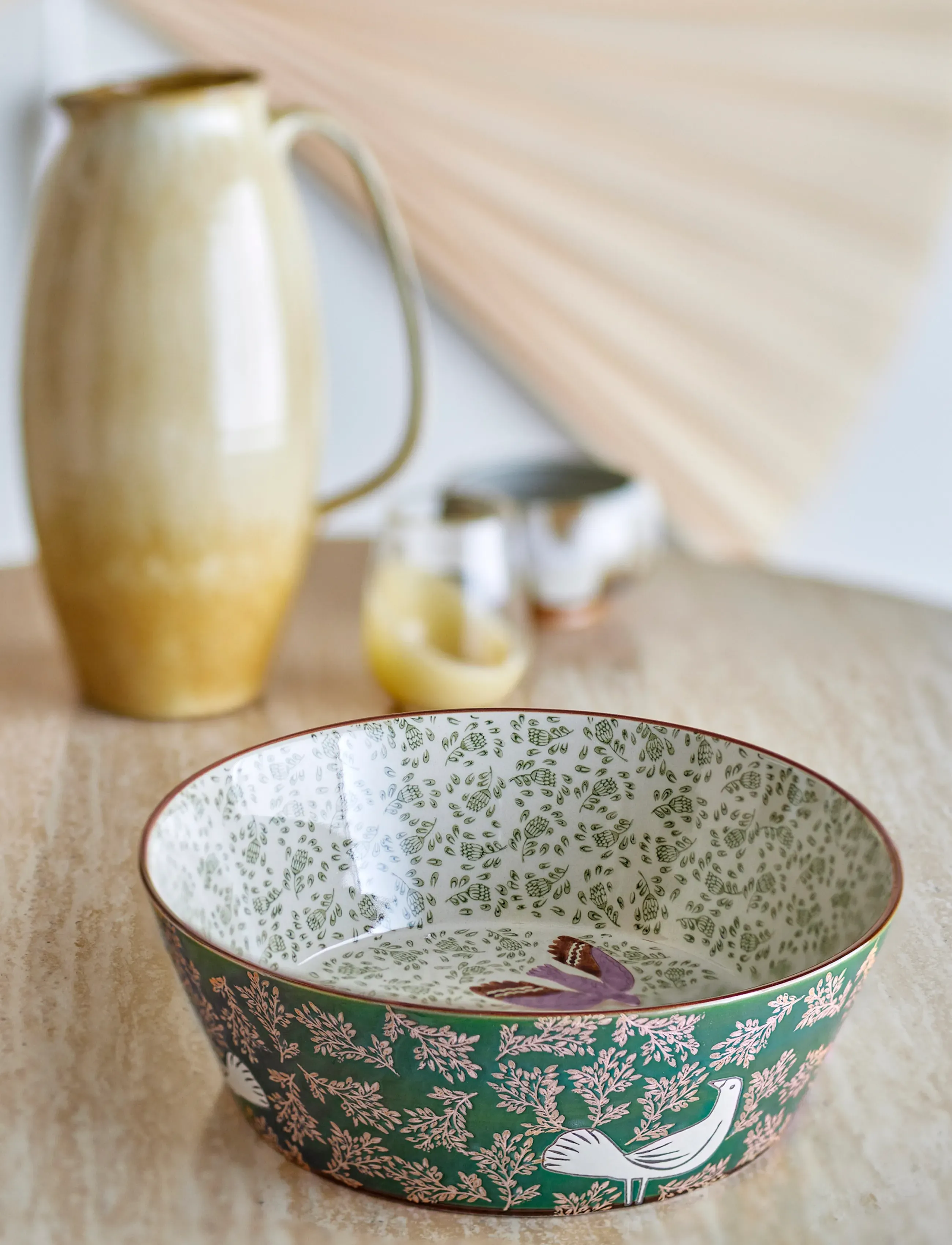 Bloomingville Hezha Bowl, Ø 28 cm, Bowls & Serving Dishes, Grün - Bowls, Homeware