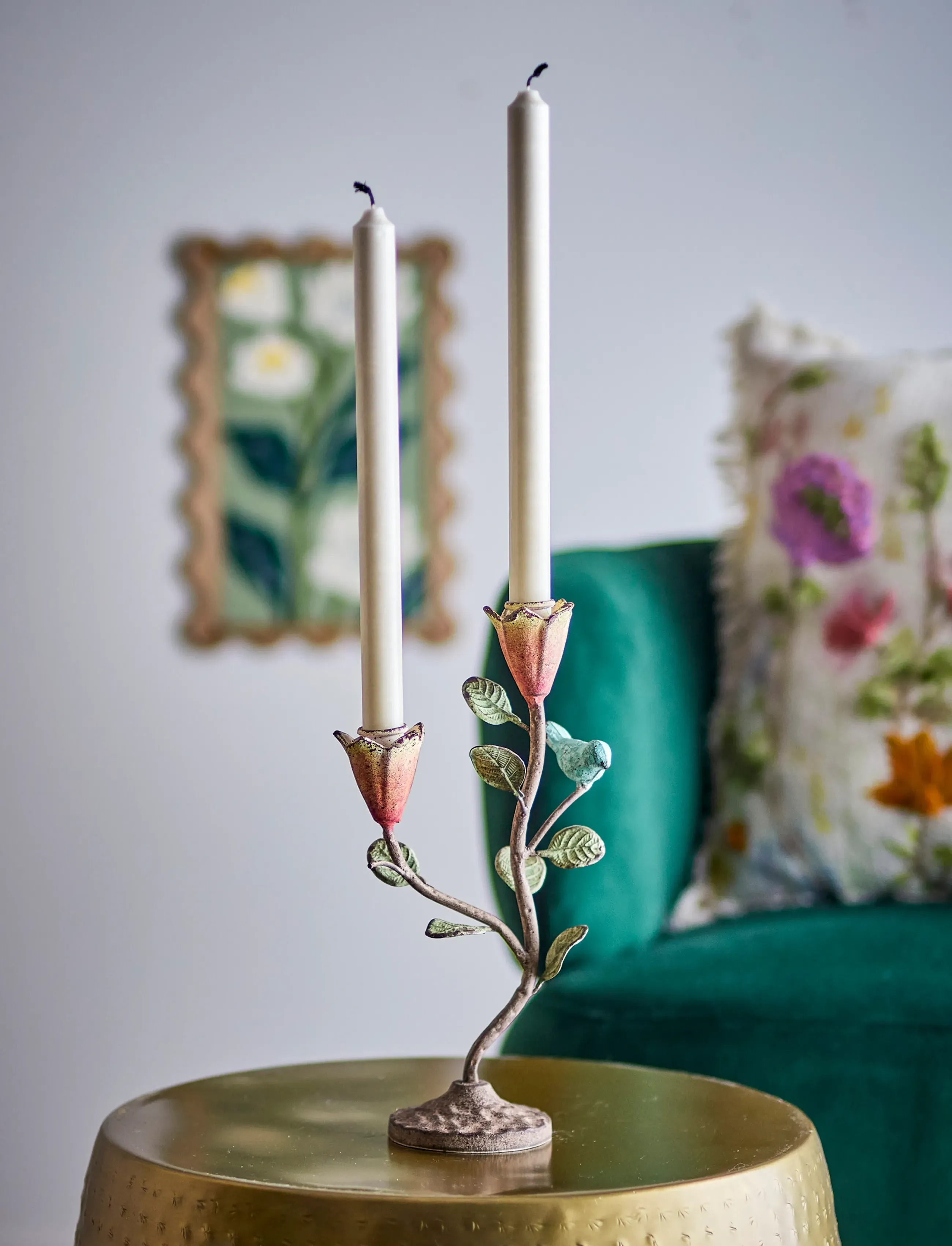 Bloomingville Zaina Candle Holder, H29.5 cm, Multi/patterned, Candle & Tealight Holders > Candle Holders, Unisex