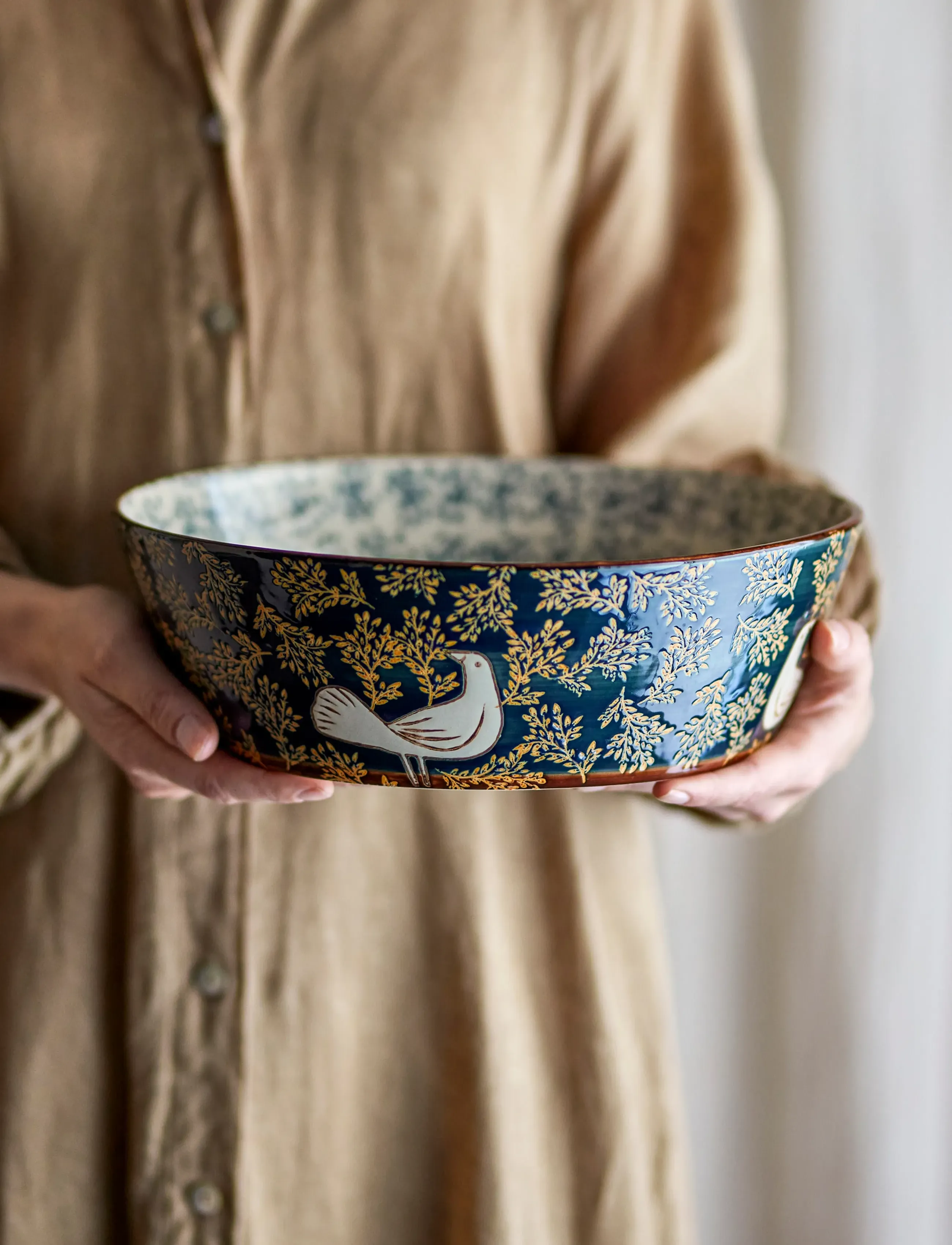 Bloomingville - Hezha Bowl - servierschalen - blue - 4