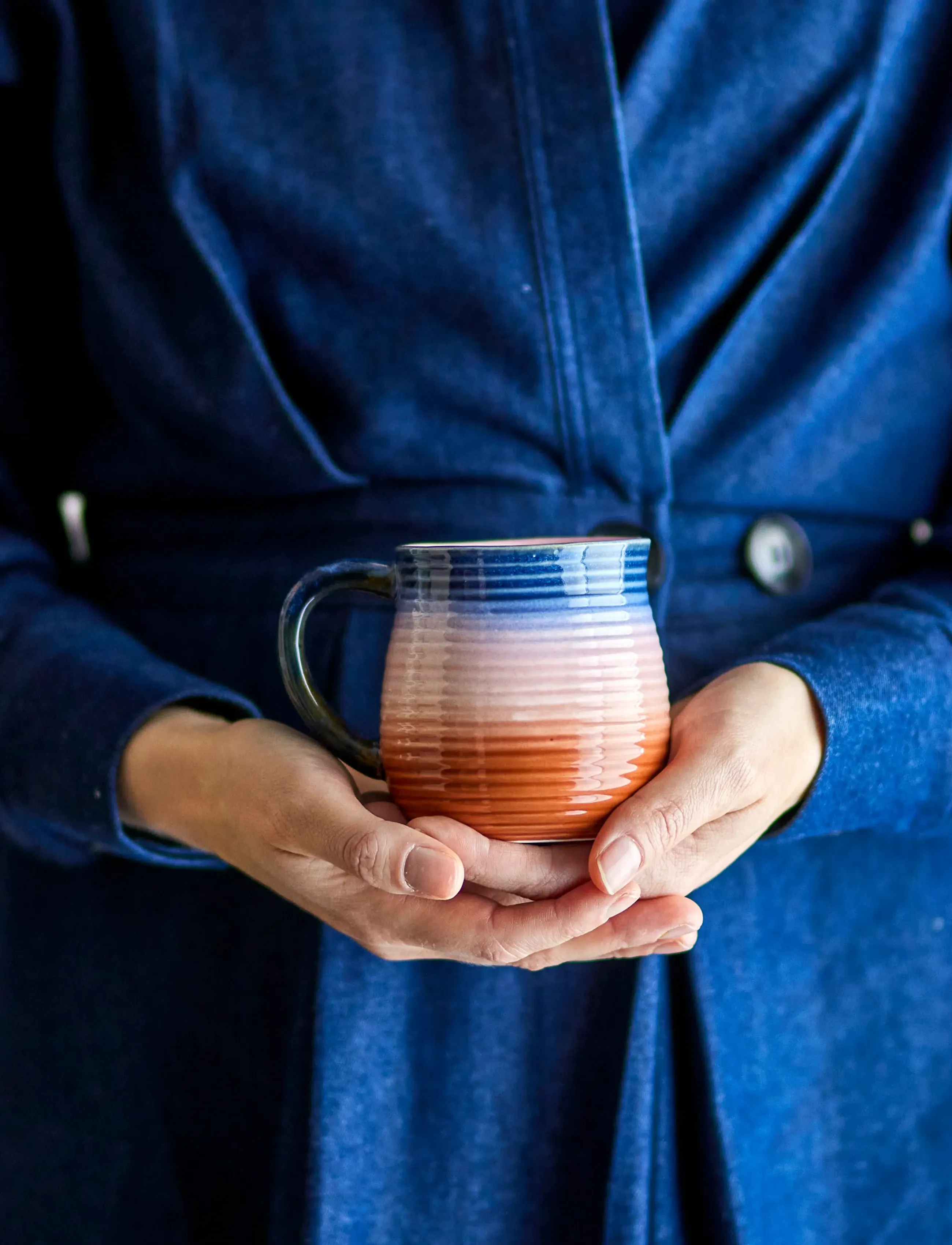 Bloomingville Tatum Cup, 200 ml, Cups & Mugs, Marineblau - Coffee Cups, Homeware