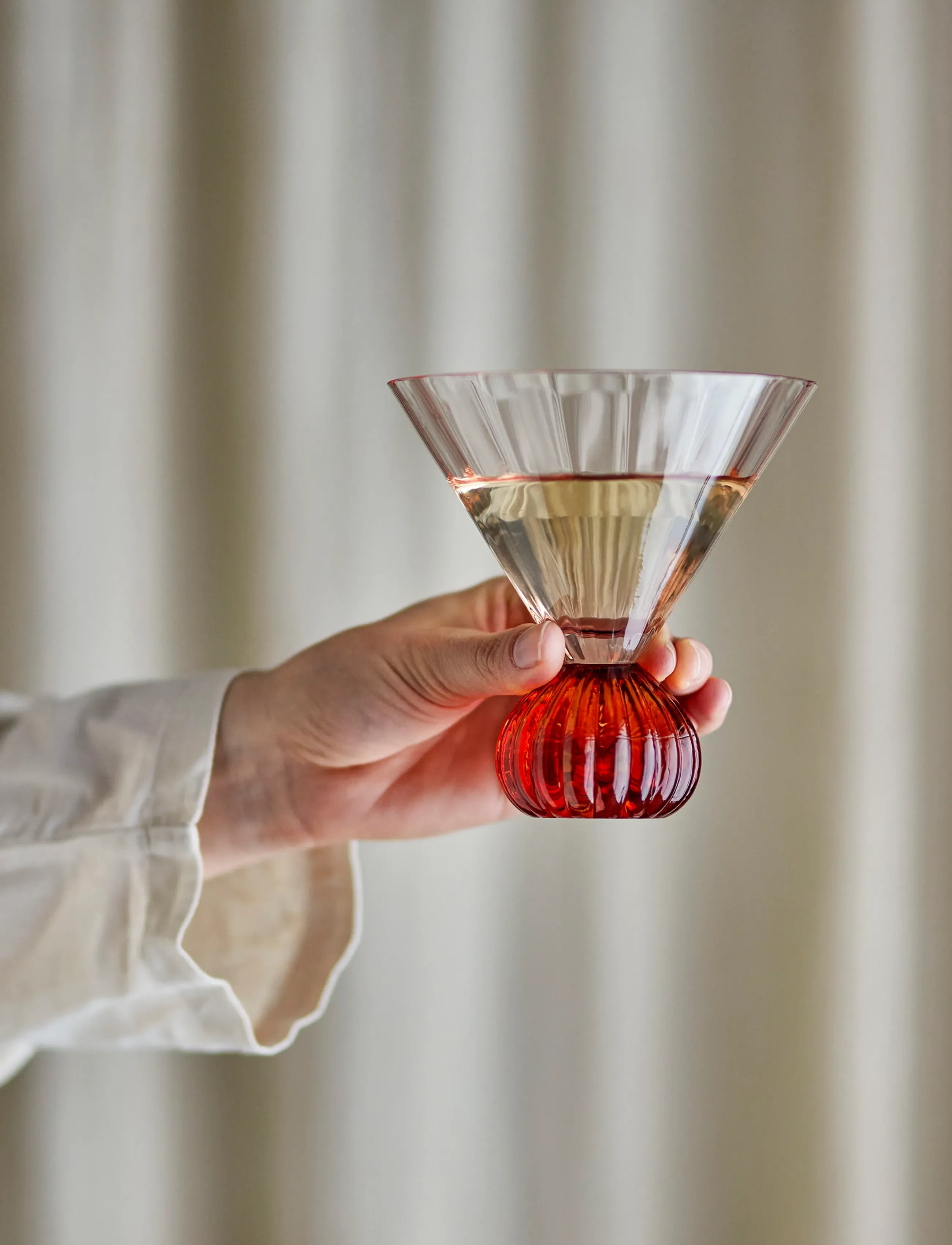 Bloomingville Taurin Cocktail Glass, 300 ml, Rosa - Homeware