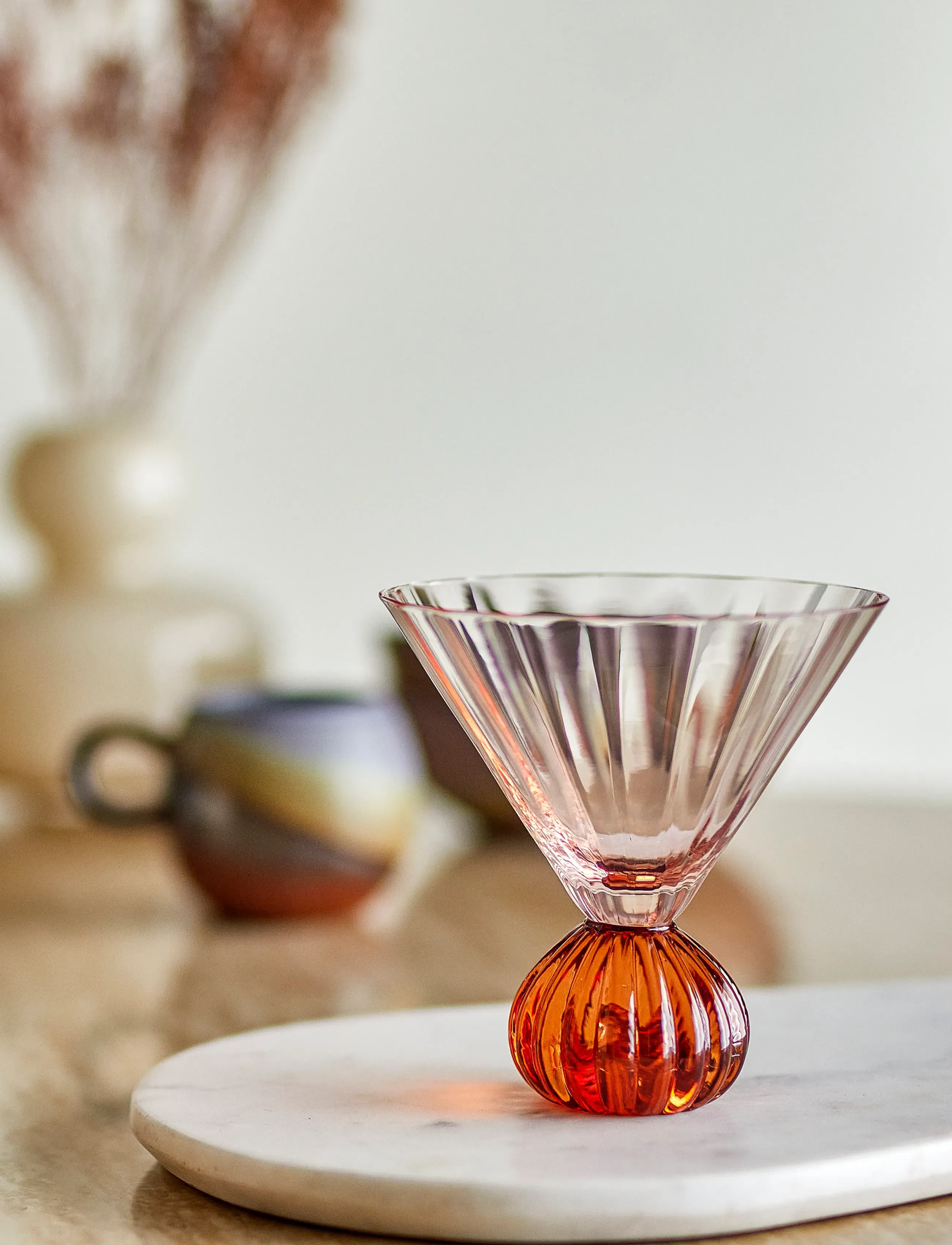Bloomingville - Taurin Cocktail Glass - pink - 3