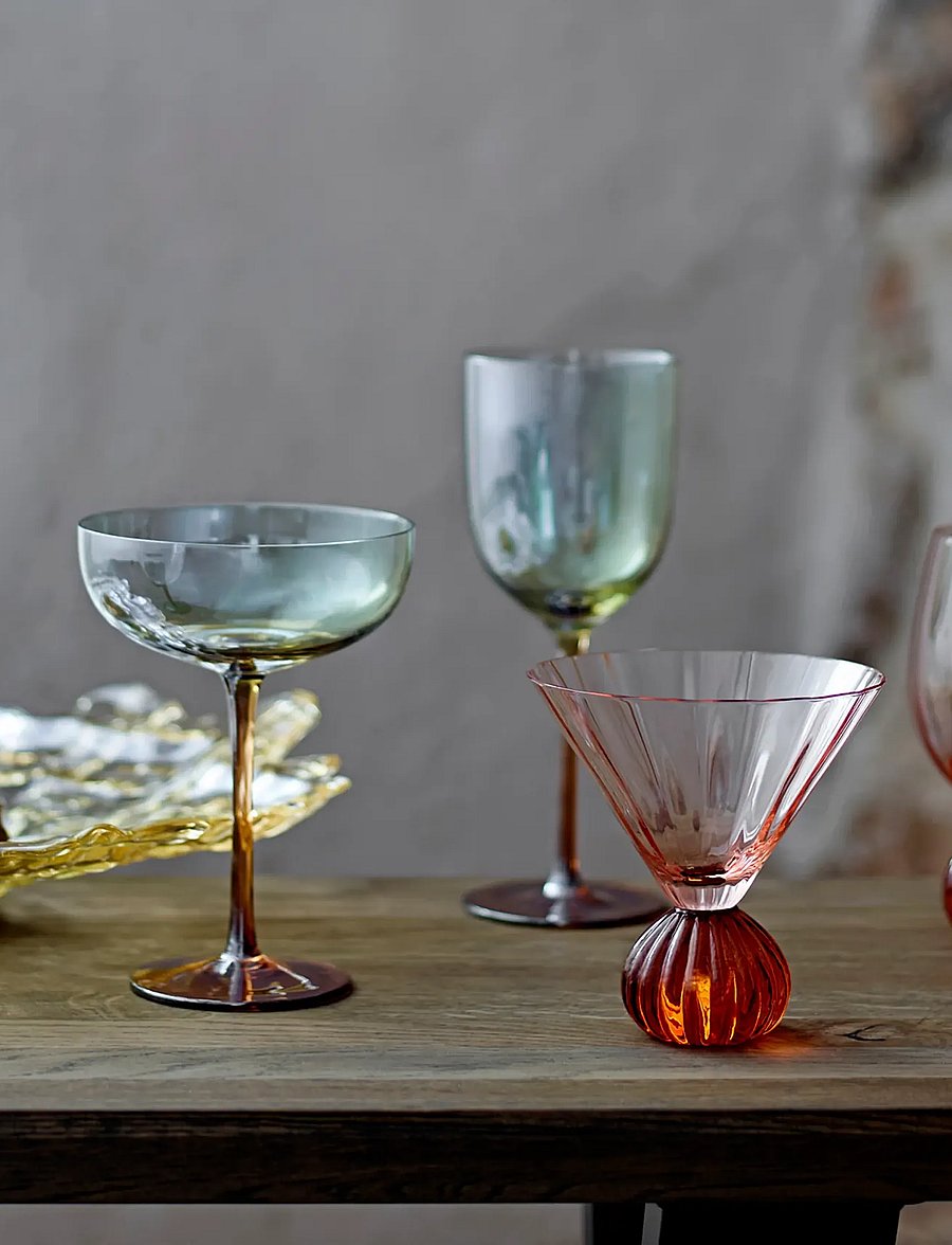 Bloomingville - Taurin Cocktail Glass - cocktail & longdrinkgläser - pink - 4