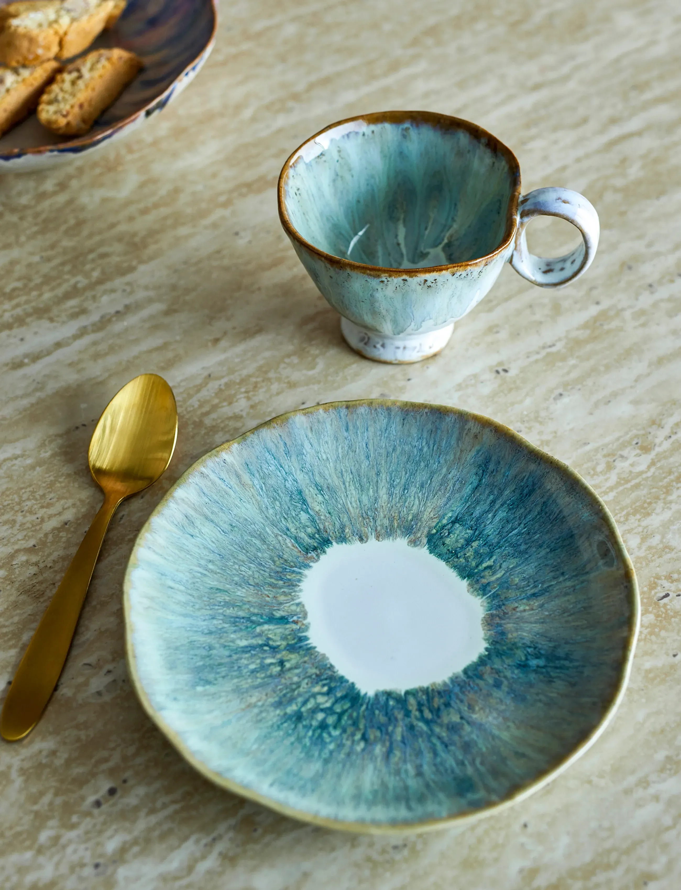 Bloomingville Imogen Plate, Ø 16.5 cm, Plates, Mehrfarbig/gemustert - Small Homeware