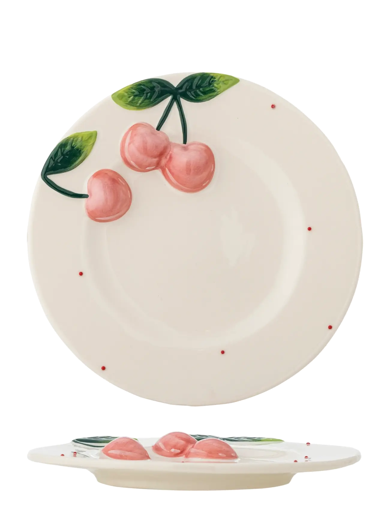 Bloomingville Berrie Plate - Servering - PINK / cream