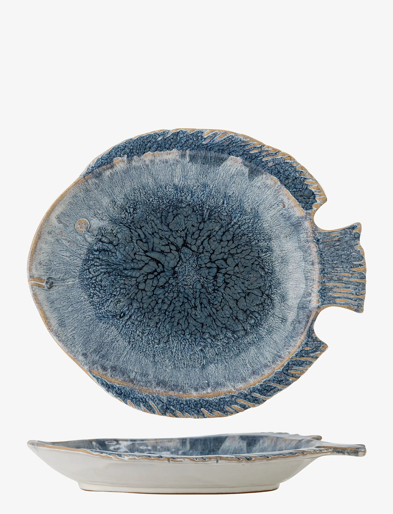 Bloomingville - Fae Serving Plate - serveringsfat & uppläggningsfat - blue - 3