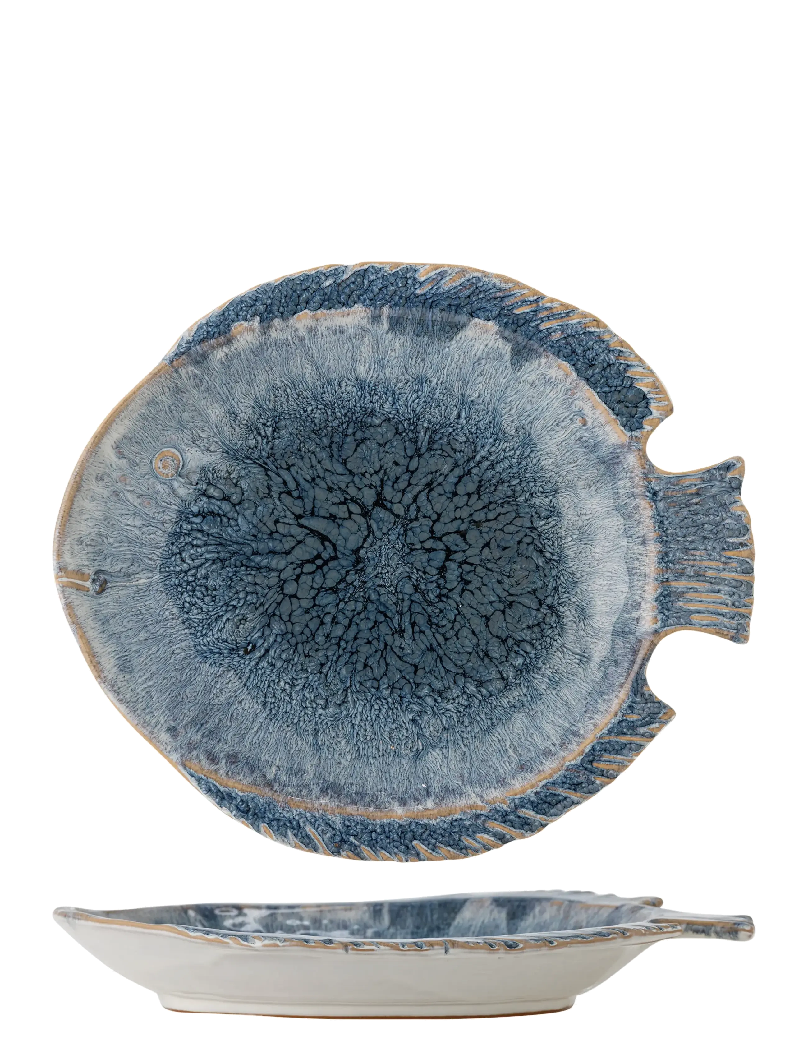 Bloomingville Fae Serving Plate - Geschirr - BLUE / blue