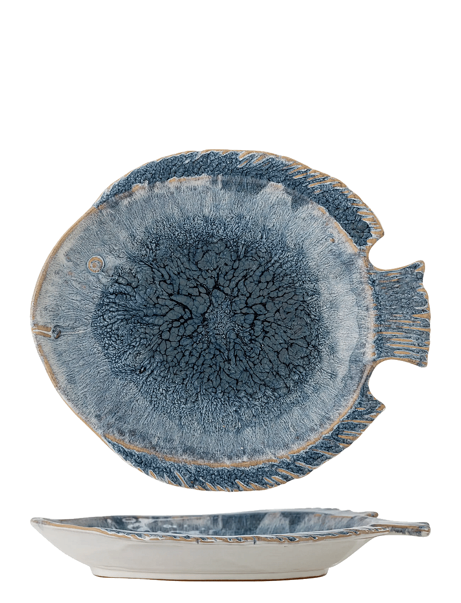 Bloomingville - Fae Serving Plate - vaagnad ja roogade serveerimisalused - blue - 3