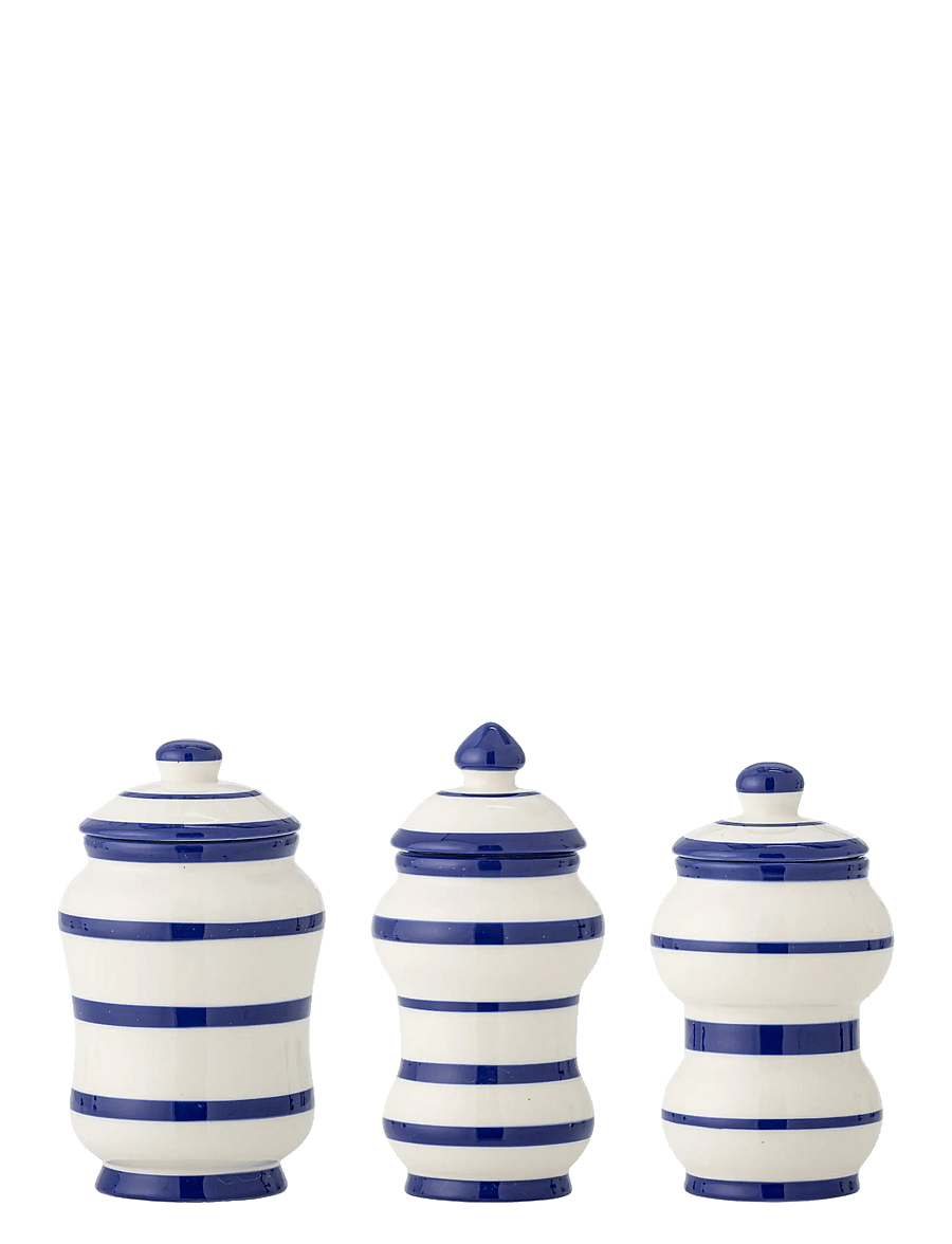 Bloomingville - Maynard Jar w/Lid - vorratsgläser - blue - 1