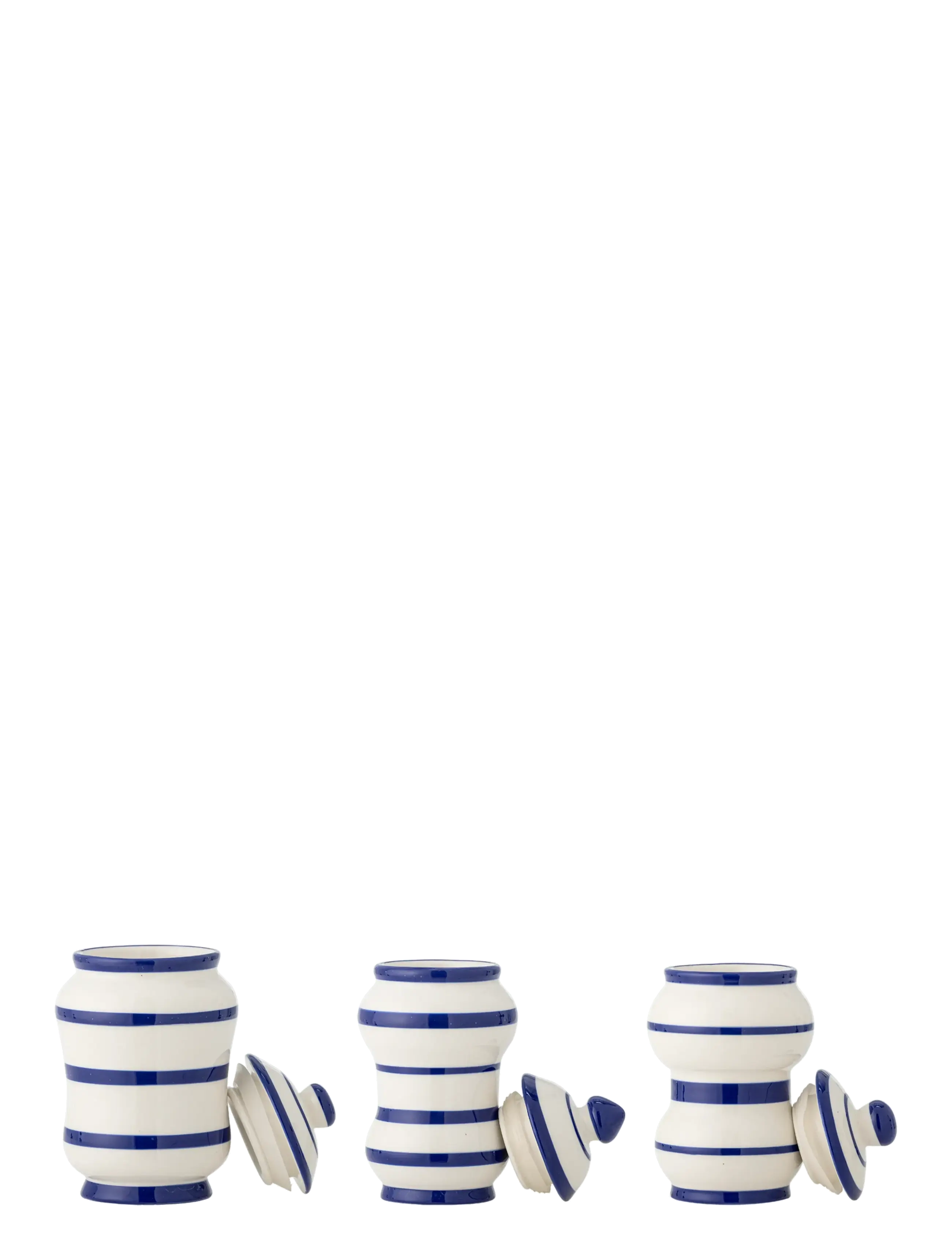 Bloomingville - Maynard Jar w/Lid - kitchen jars - blue - 2
