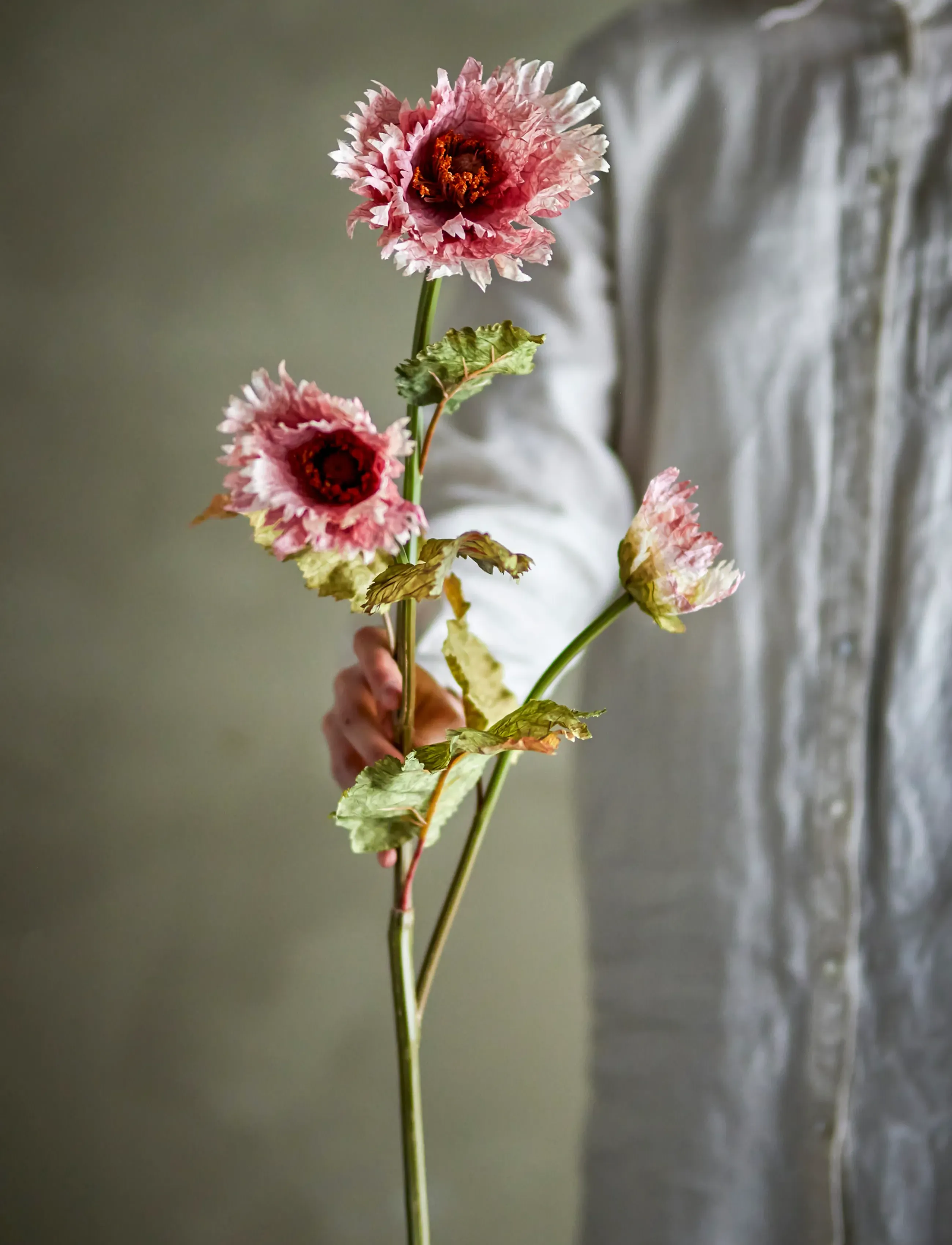 Bloomingville Chrysantemum Stem, H96 cm, Decoration, Rosa - Dried & Fake Flowers, Homeware