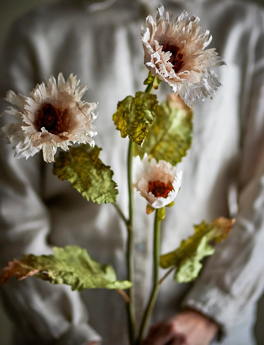 Bloomingville - Chrysantemum Stem - valentinstaggeschenke - white - 3