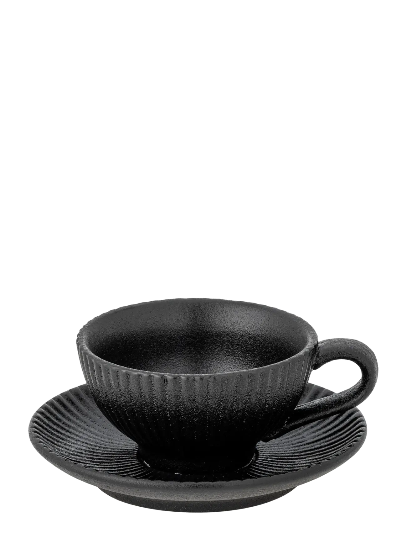 Bloomingville - Neri Cappuccino Cup w/Saucer - kaffekopper - black - 3