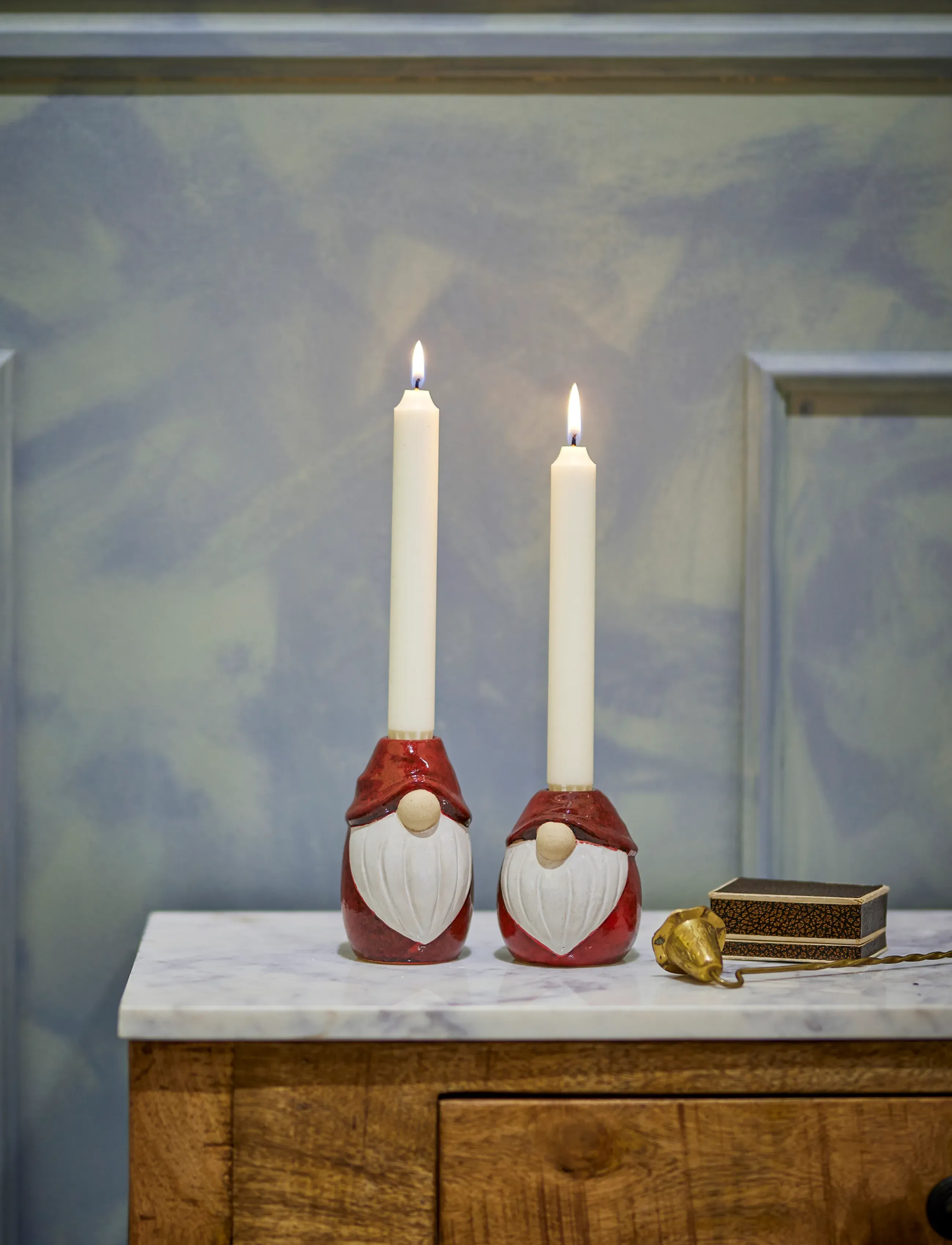 Bloomingville - Lyda Candle Holder - red - 0