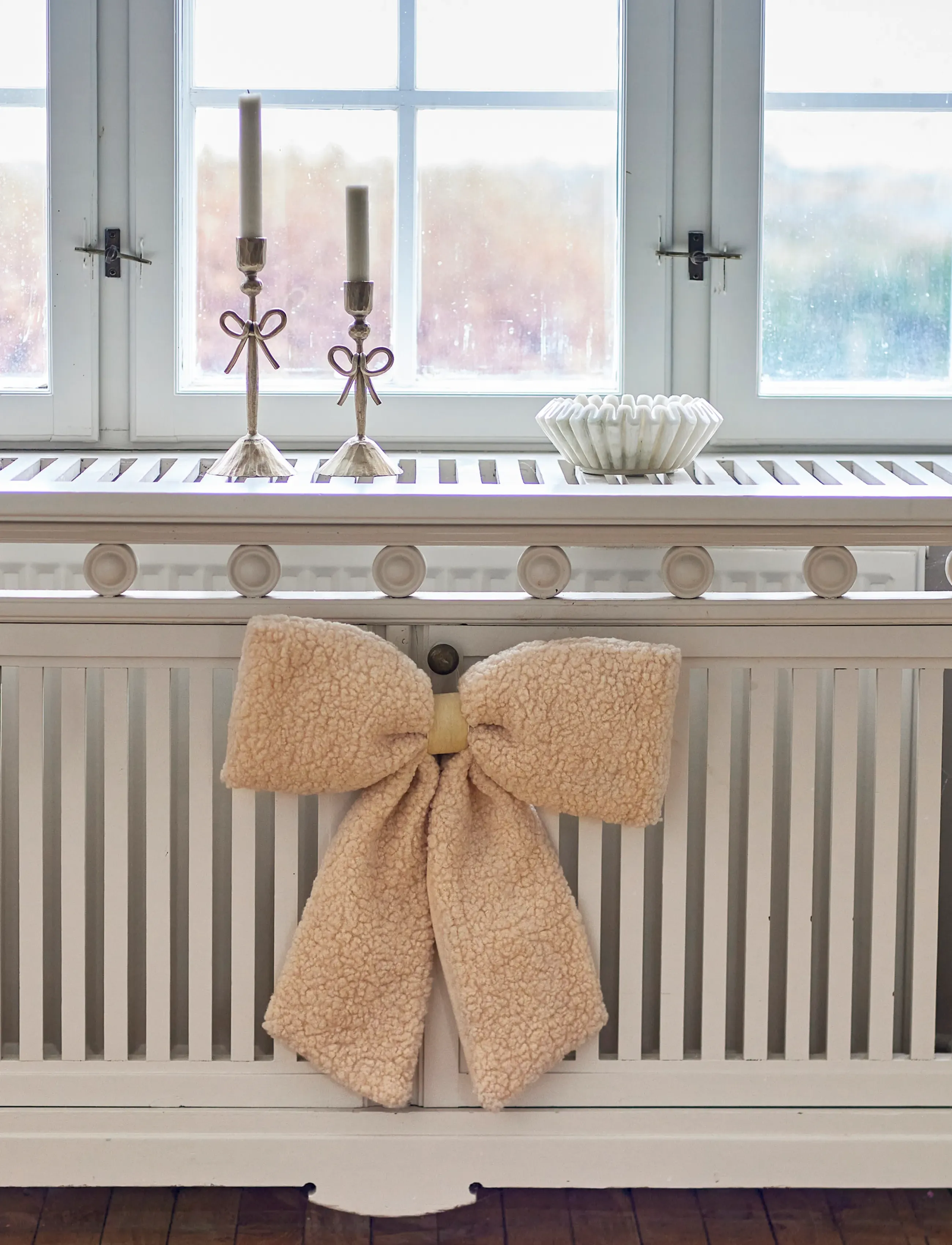 Bloomingville - Ruby Deco Bow - joulukoristeet - beige - 3