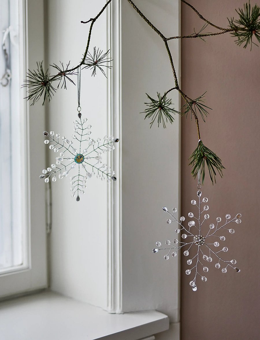 Bloomingville - Miku Ornament - weihnachtskugeln - white - 4