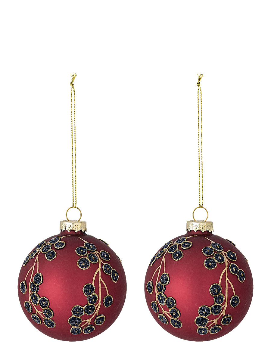 Bloomingville - Camia Ornament - weihnachtskugeln - red - 1