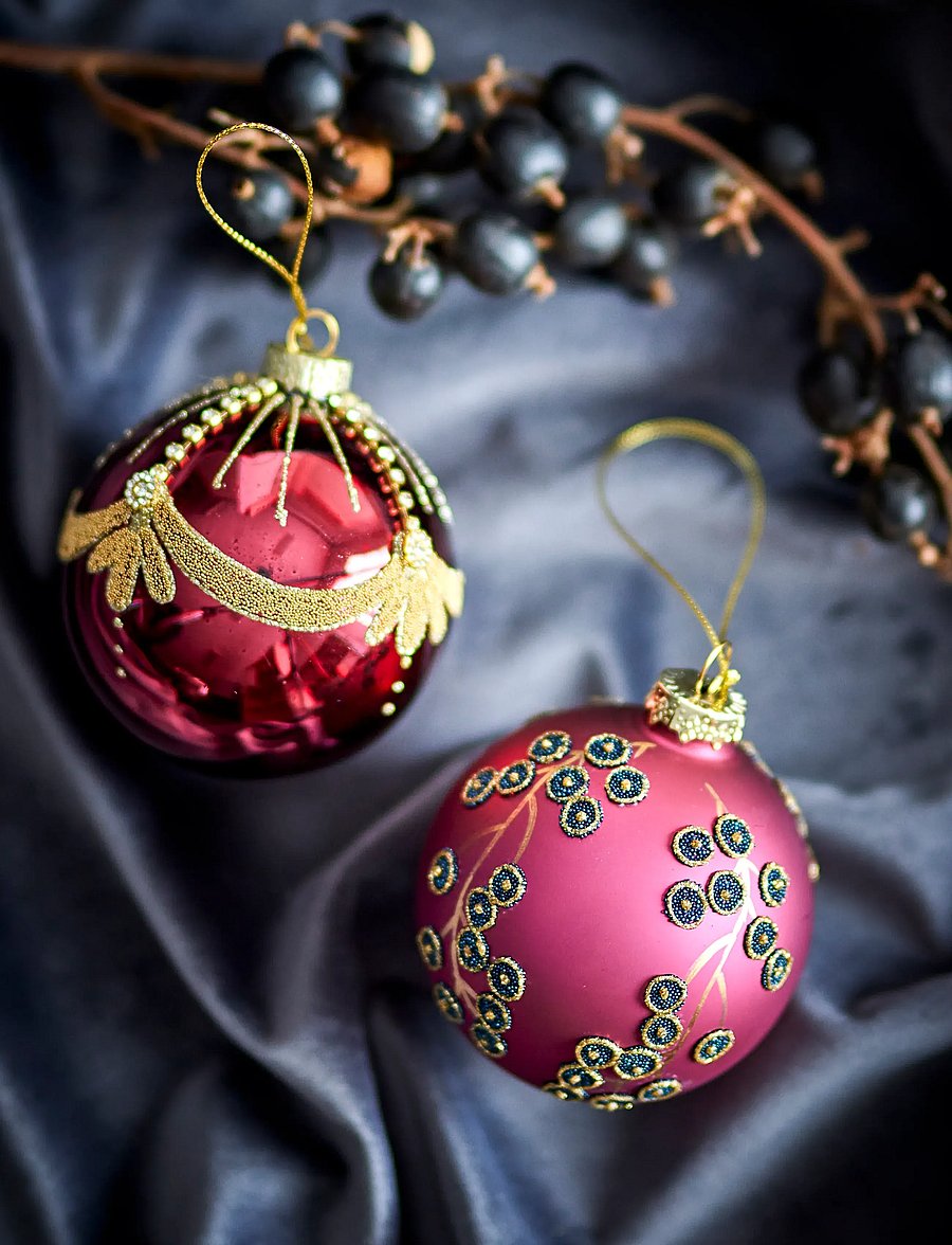 Bloomingville - Camia Ornament - weihnachtskugeln - red - 2