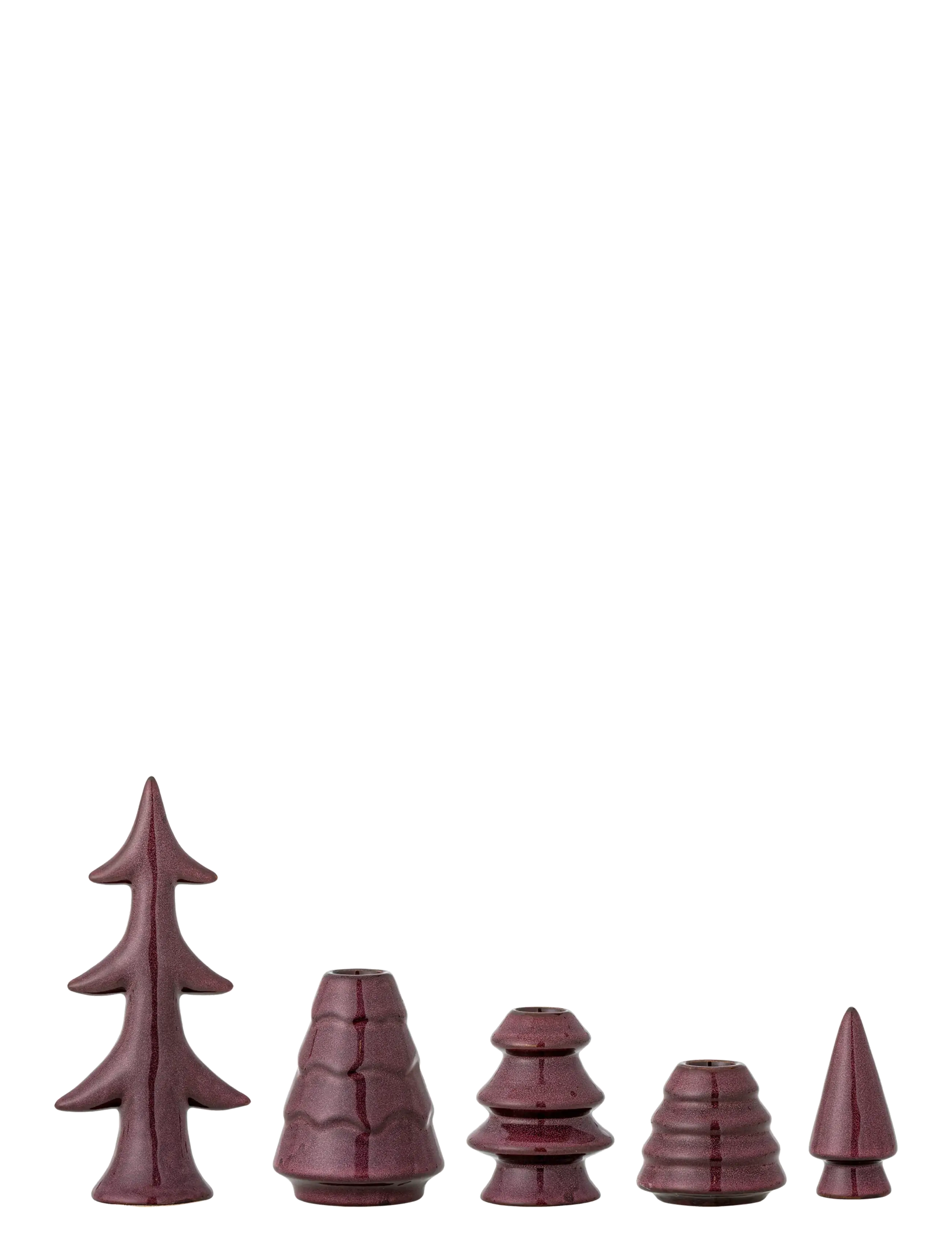Bloomingville Woods Candle Holder - Bloomingville - RED / burgundy