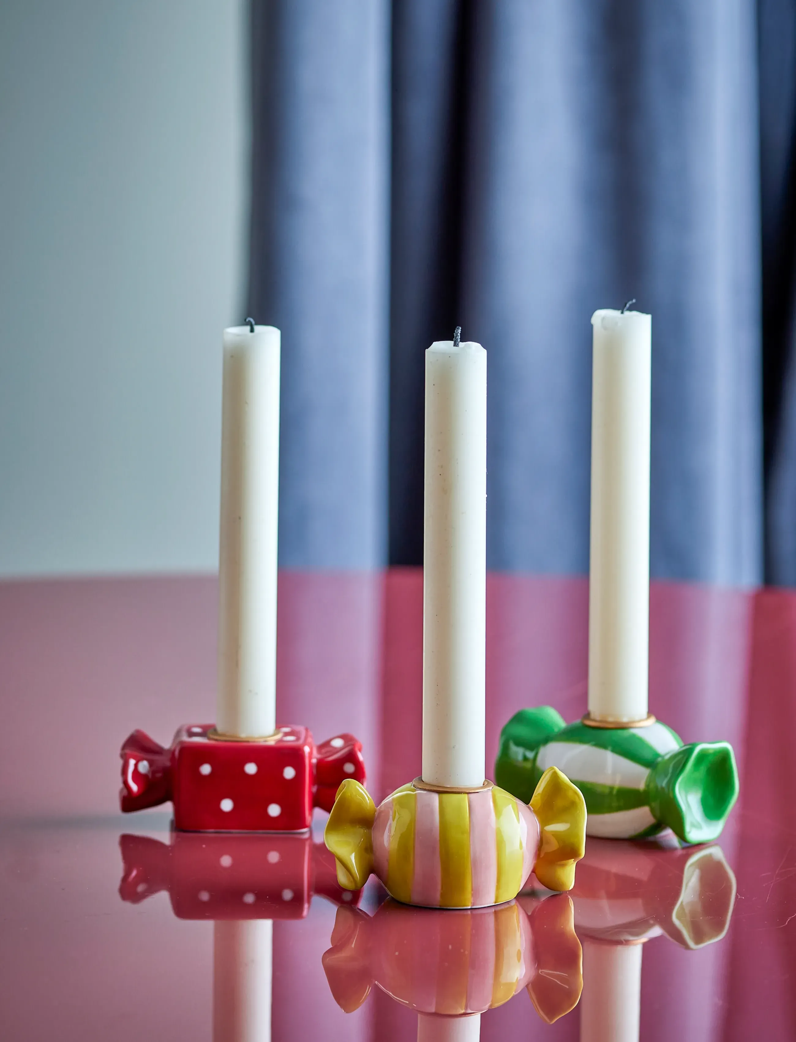 Bloomingville - Leiano Candle Holder - multi-coloured - 4