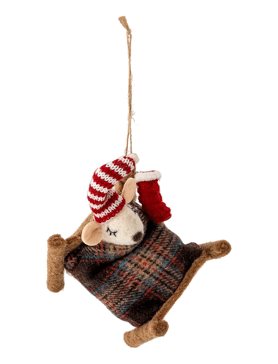 Bloomingville - Peo Ornament - weihnachtskugeln - brown - 1