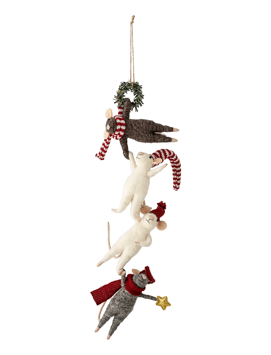 Bloomingville - Peo Ornament - weihnachtskugeln - white - 1