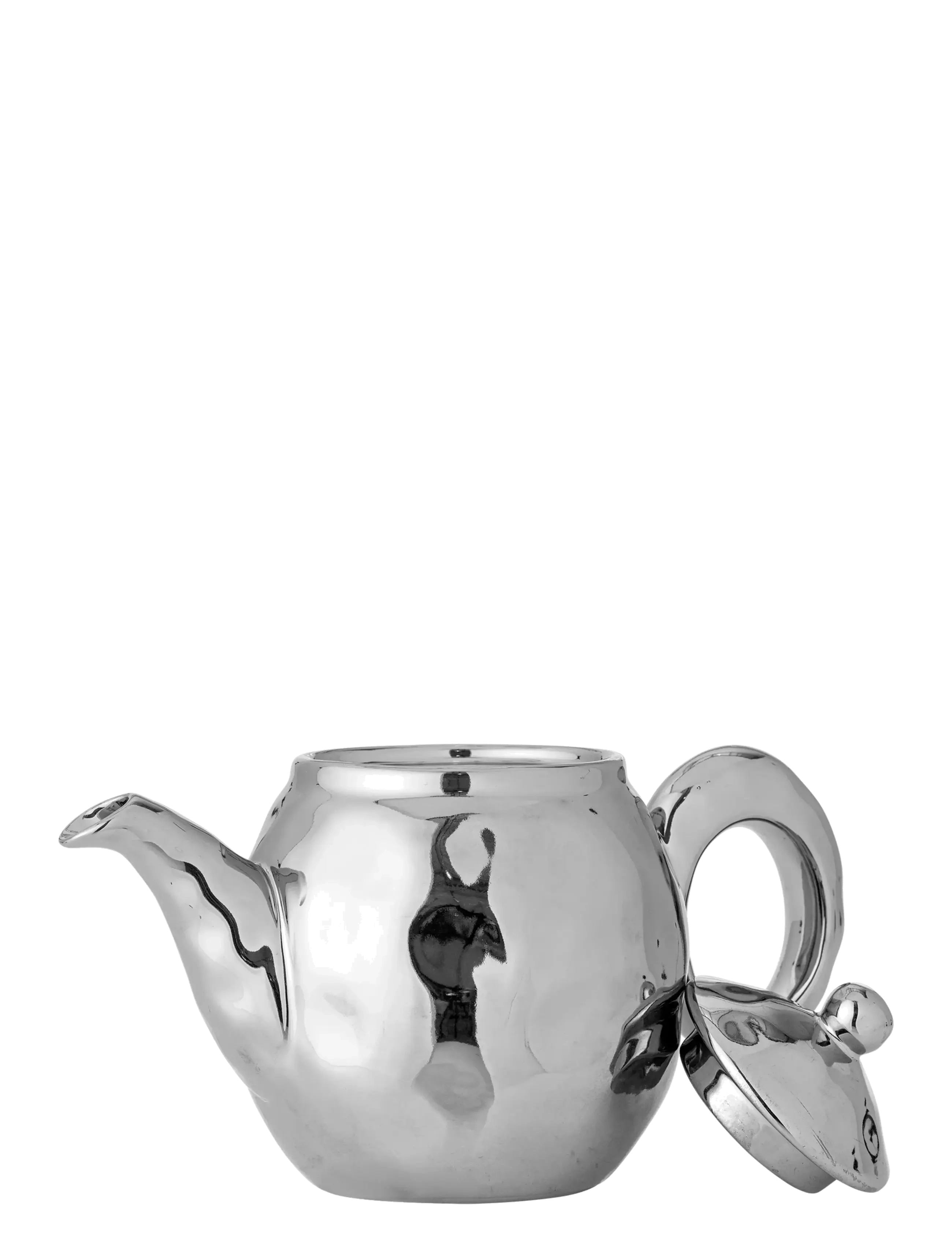 Bloomingville - Shine Teapot w/Strainer - silver - 2