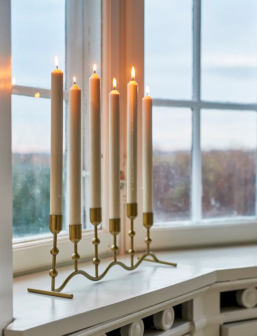 Bloomingville - Kiri Candle Holder - weihnachtsdekoration - gold - 3