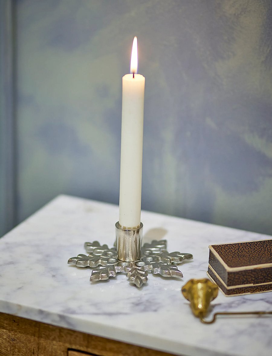 Bloomingville - Kashi Candle Holder - weihnachtsdekoration - silver - 0