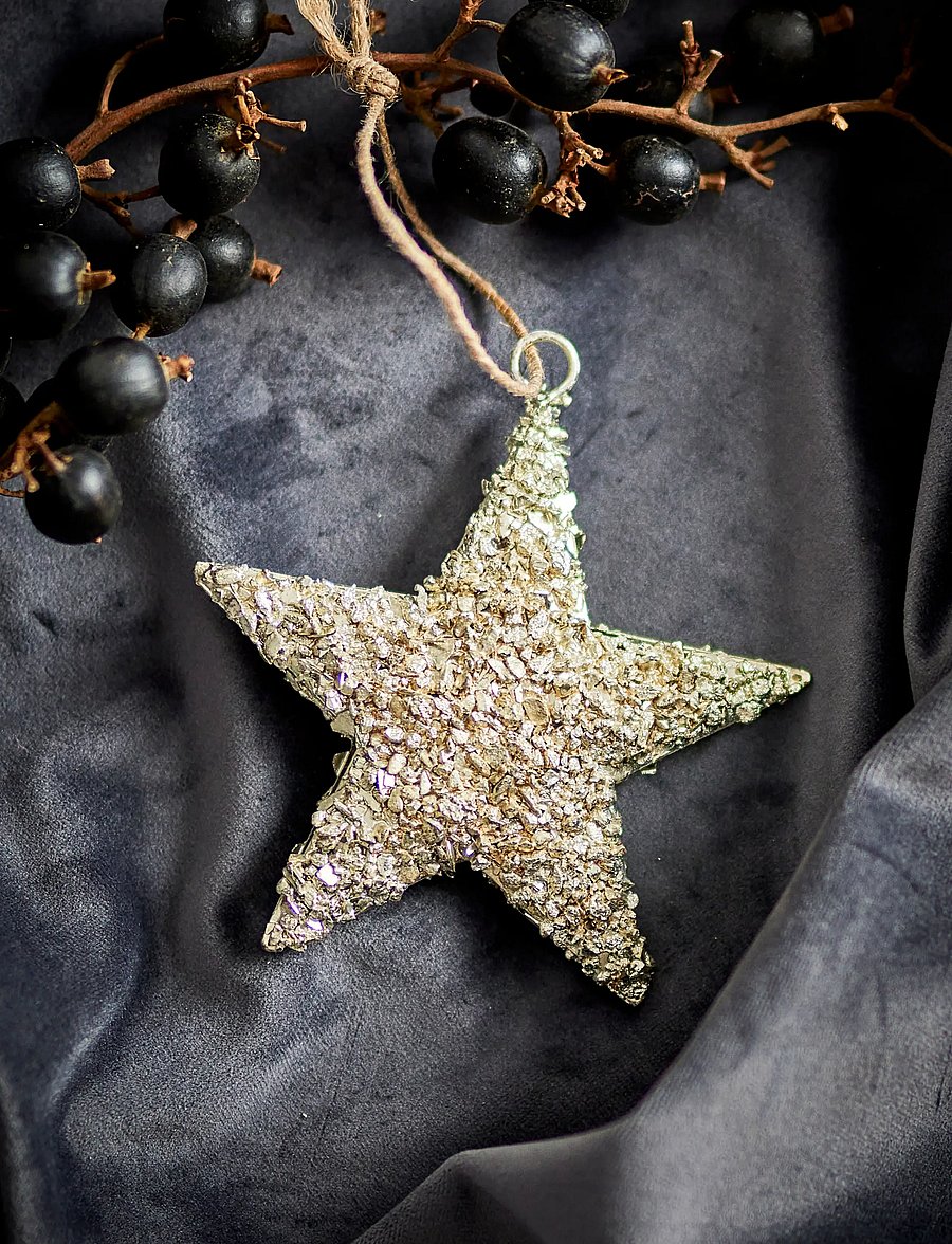 Bloomingville - Sarika Ornament - weihnachtsbaumschmuck - gold - 3