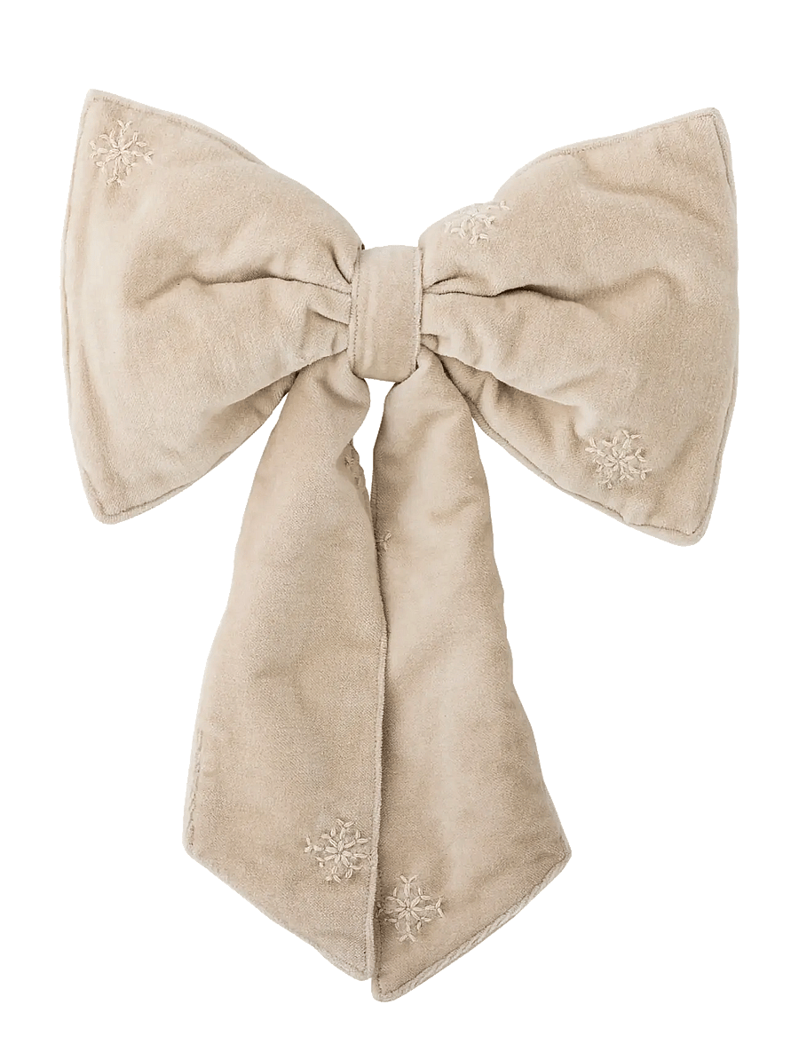 Bloomingville - Ruby Deco Bow - weihnachtsdekoration - beige - 1